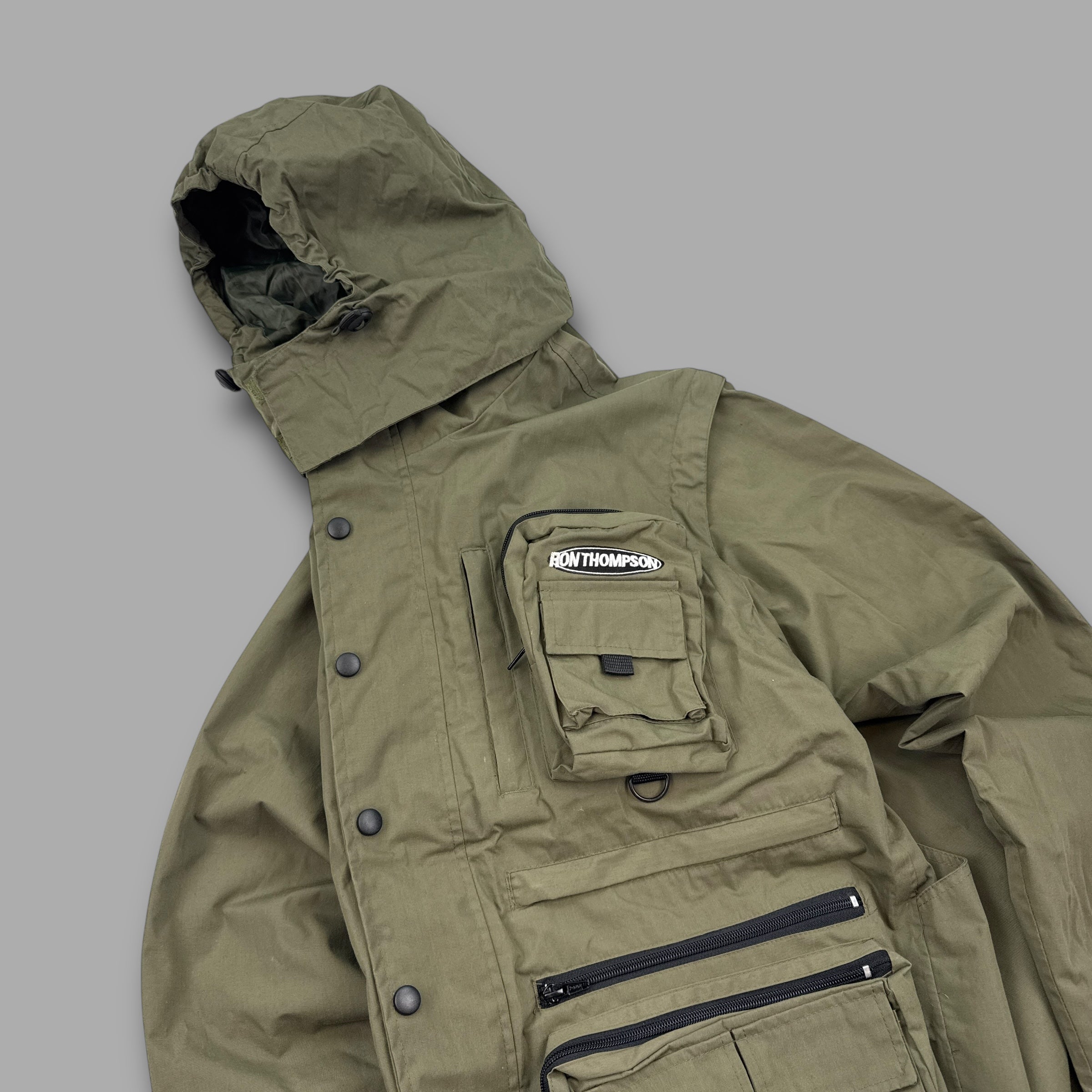 Ron Thompson 2000's technical multi-pocket cropped wading jacket (M)