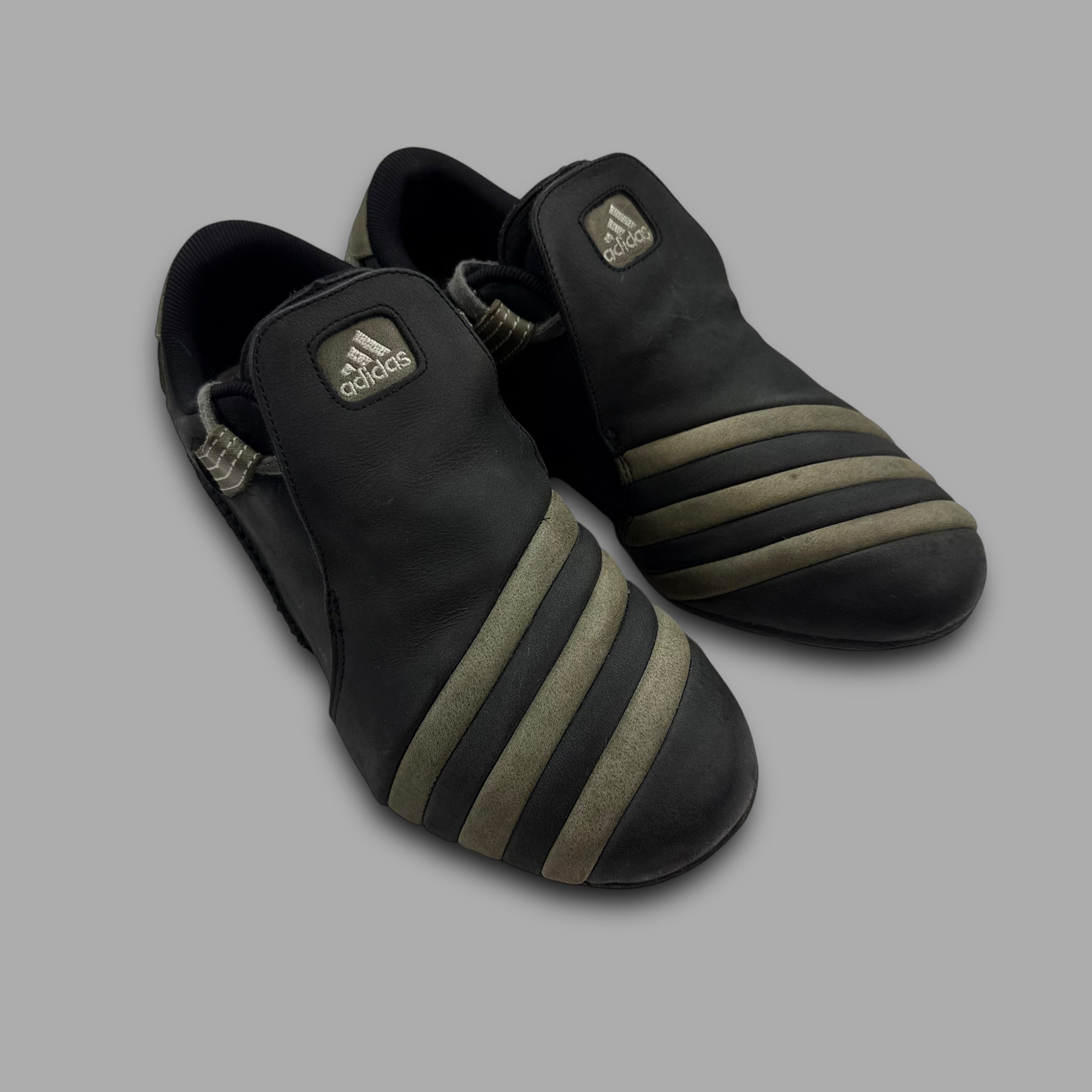 Adidas mactelo 2008 leather 'black' slip-on (UK7)