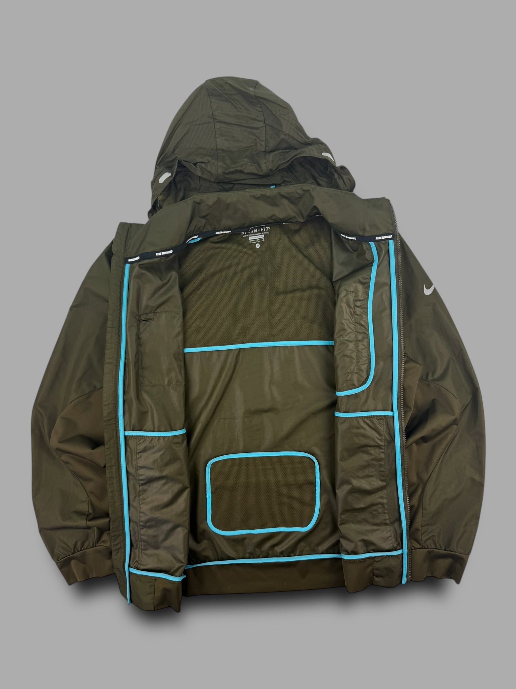 Nike 2000's storm-fit technical multi-pocket running track jacket (M)