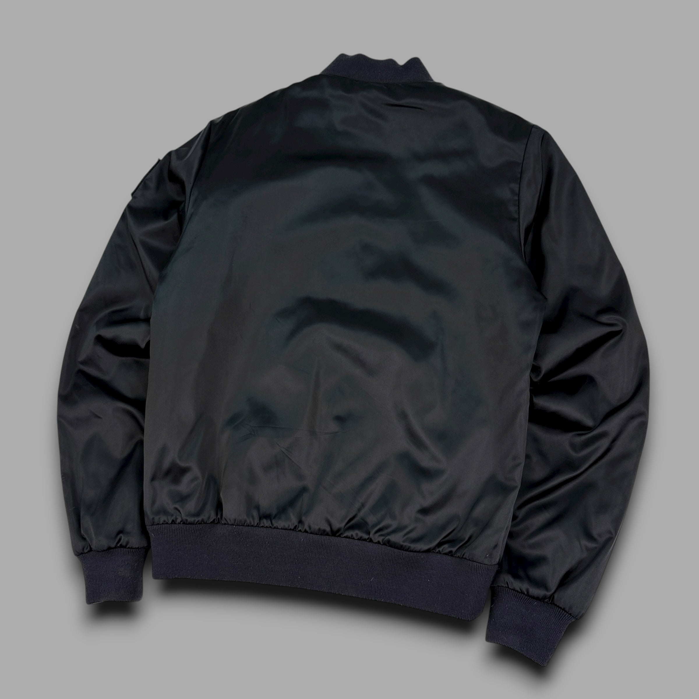 Nike 2000's button up satin cropped bomber jacket (S)