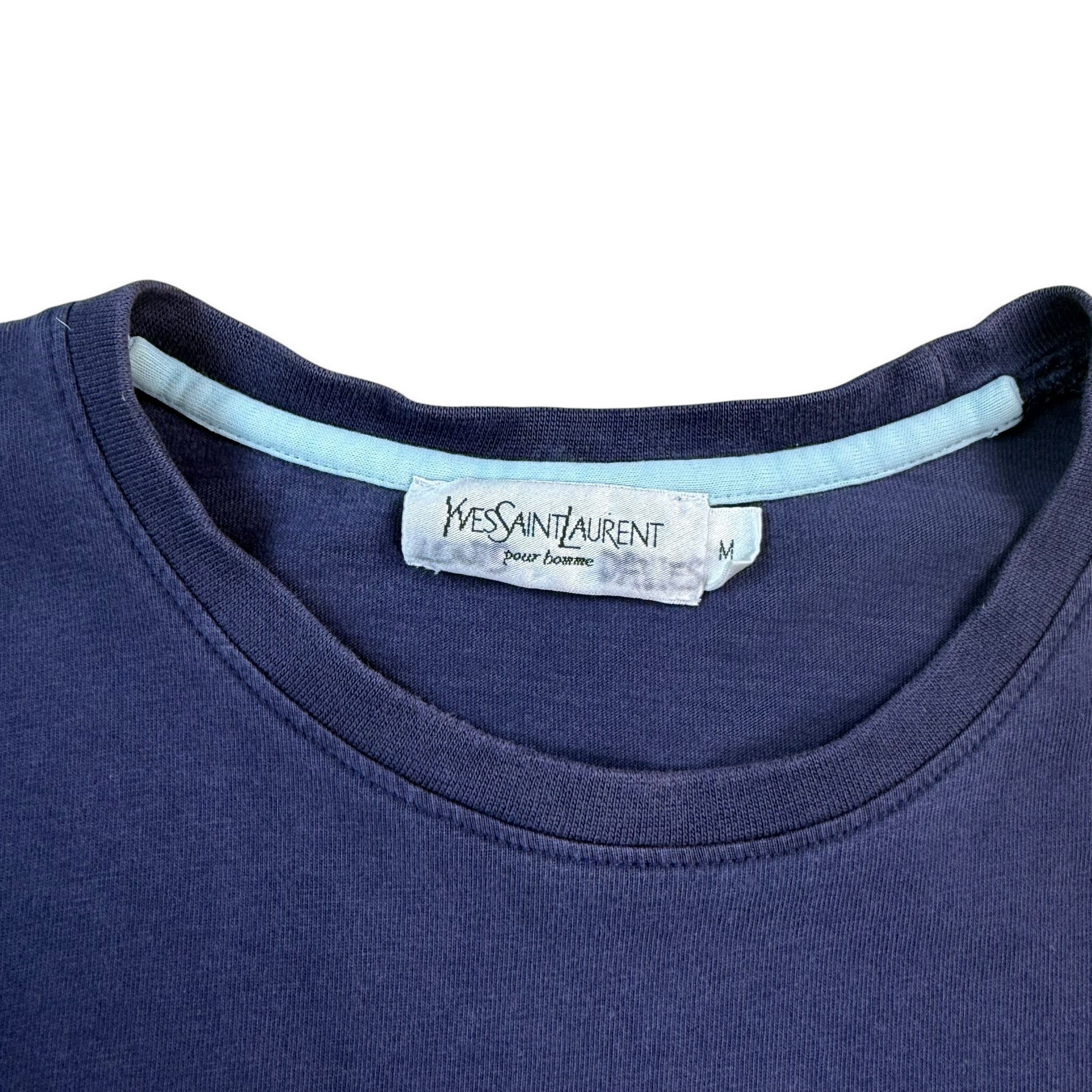 Yves saint laurent 2000's embroidered YSL cotton tee (M)