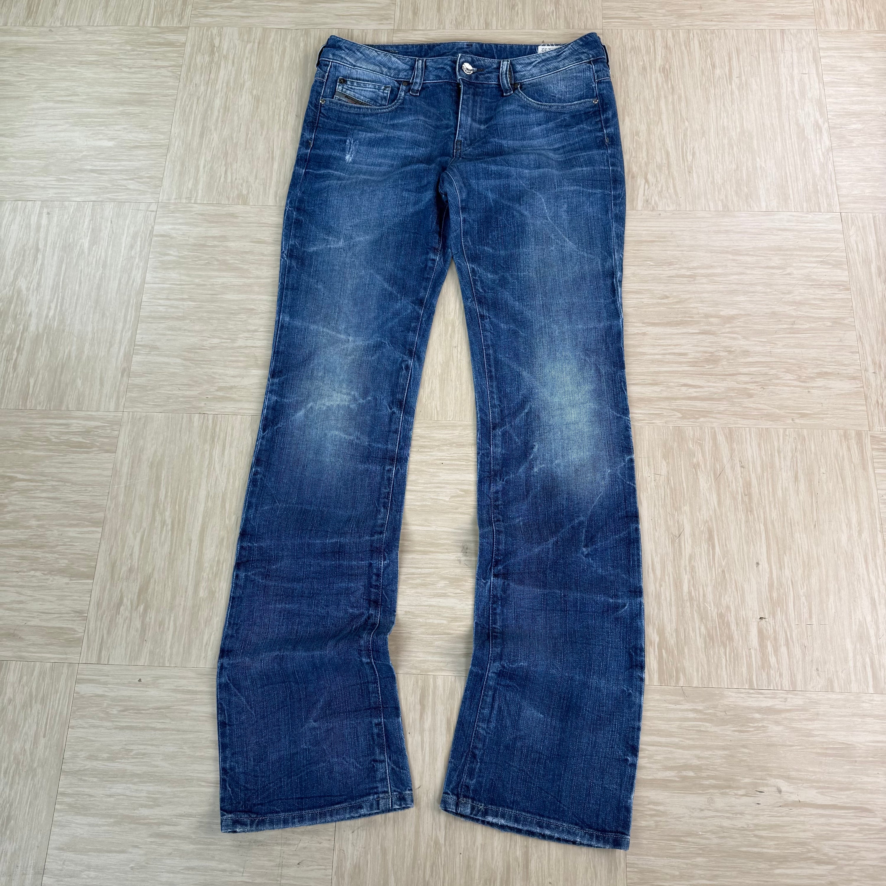 Diesel 2000's fitted washed denim ronhary bootcut jeans (S)