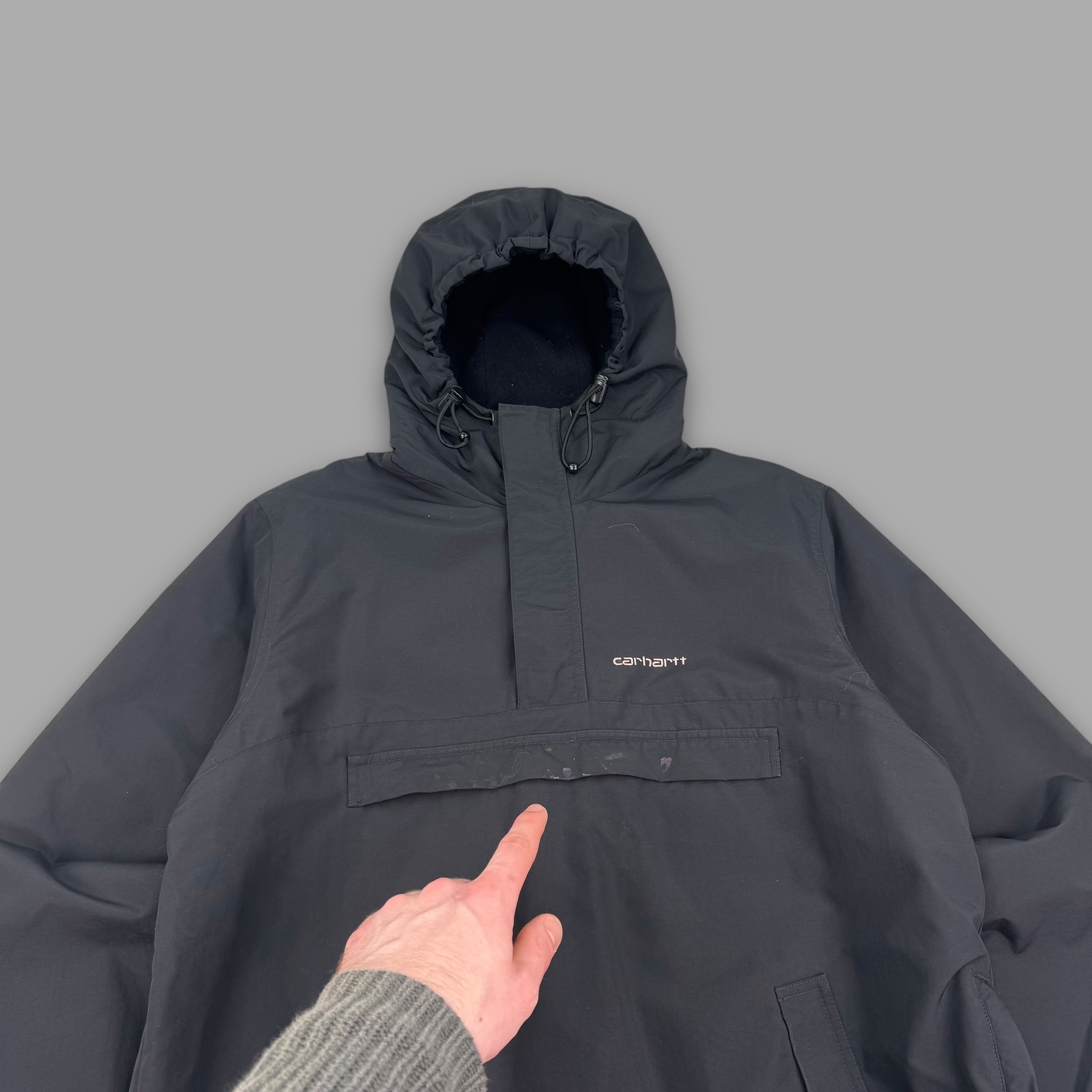 Carhartt technical nylon 1/4 zip pullover windbreaker (S)