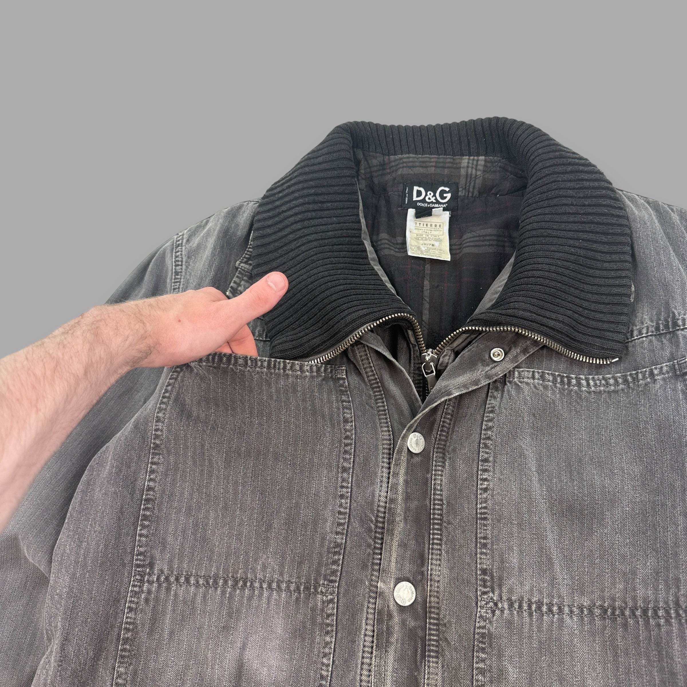 Dolce & Gabbana 2000's multi-pocket dual closure jacket (L)