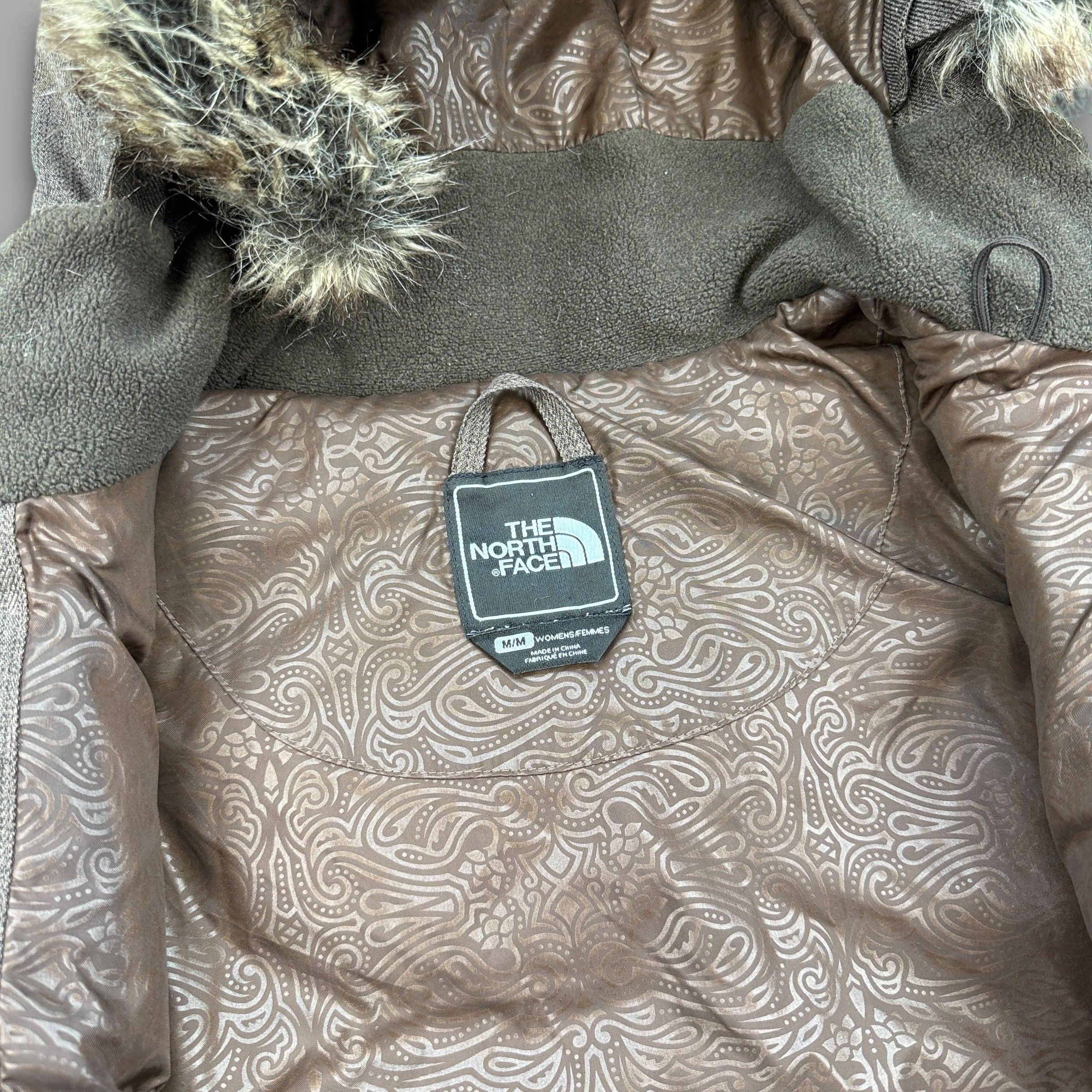 The north face 2007 prodigy technical fur hood downfilled gilet (M) wms