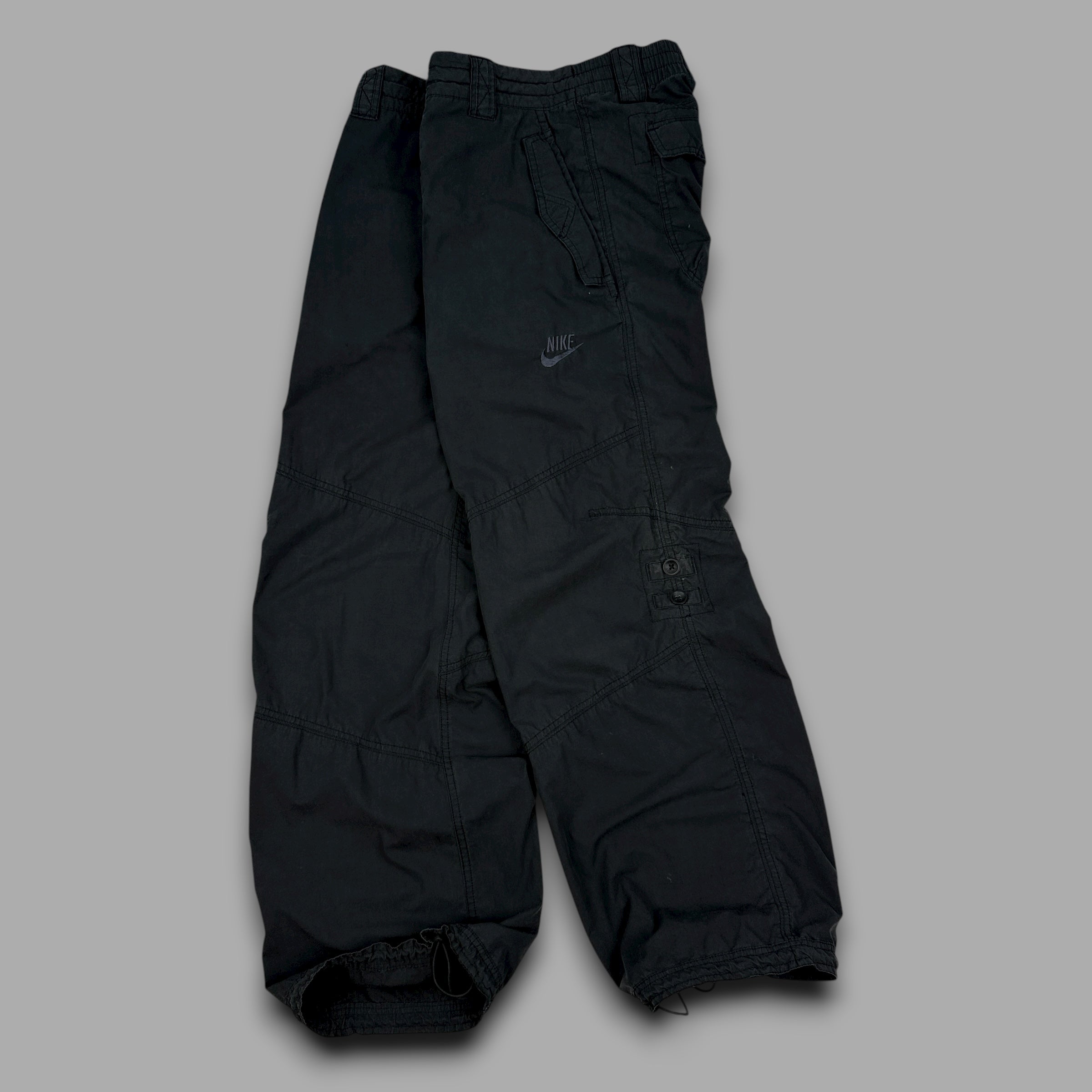 Nike 2000's technical baggy wide leg parachute bottoms (S)