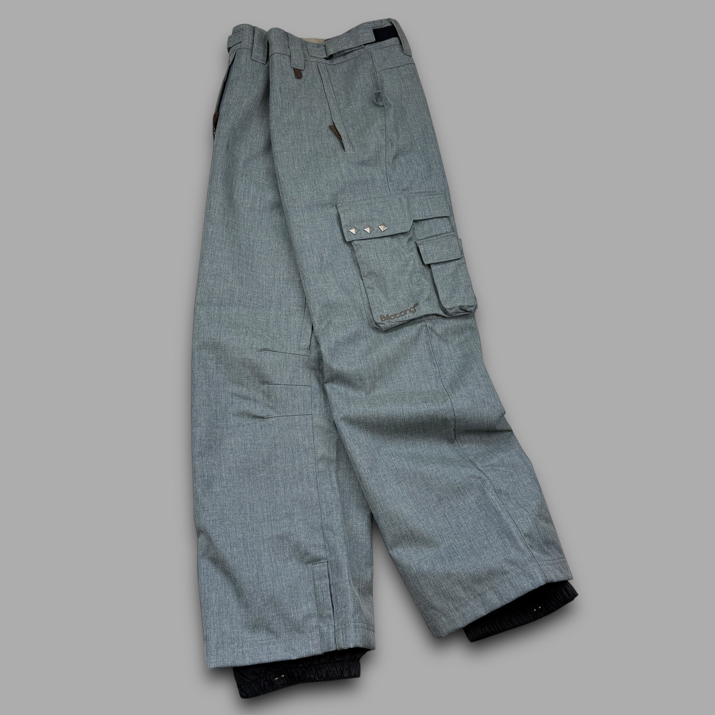 Billabong 2000's technical vented denim style baggy ski sallopettes (M)