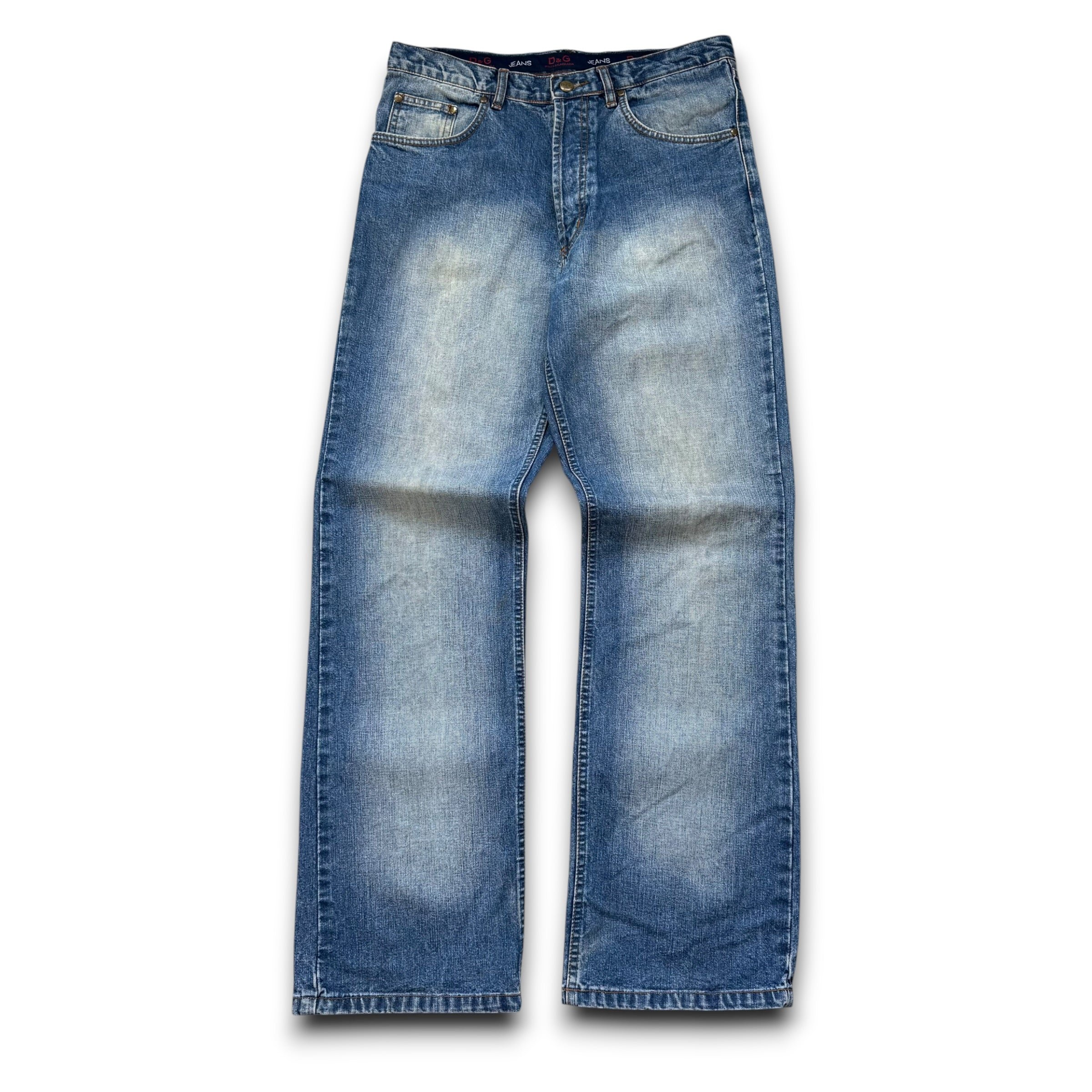 Dolce and gabanna 1990's relaxed baggy straight leg denim jeans (M)
