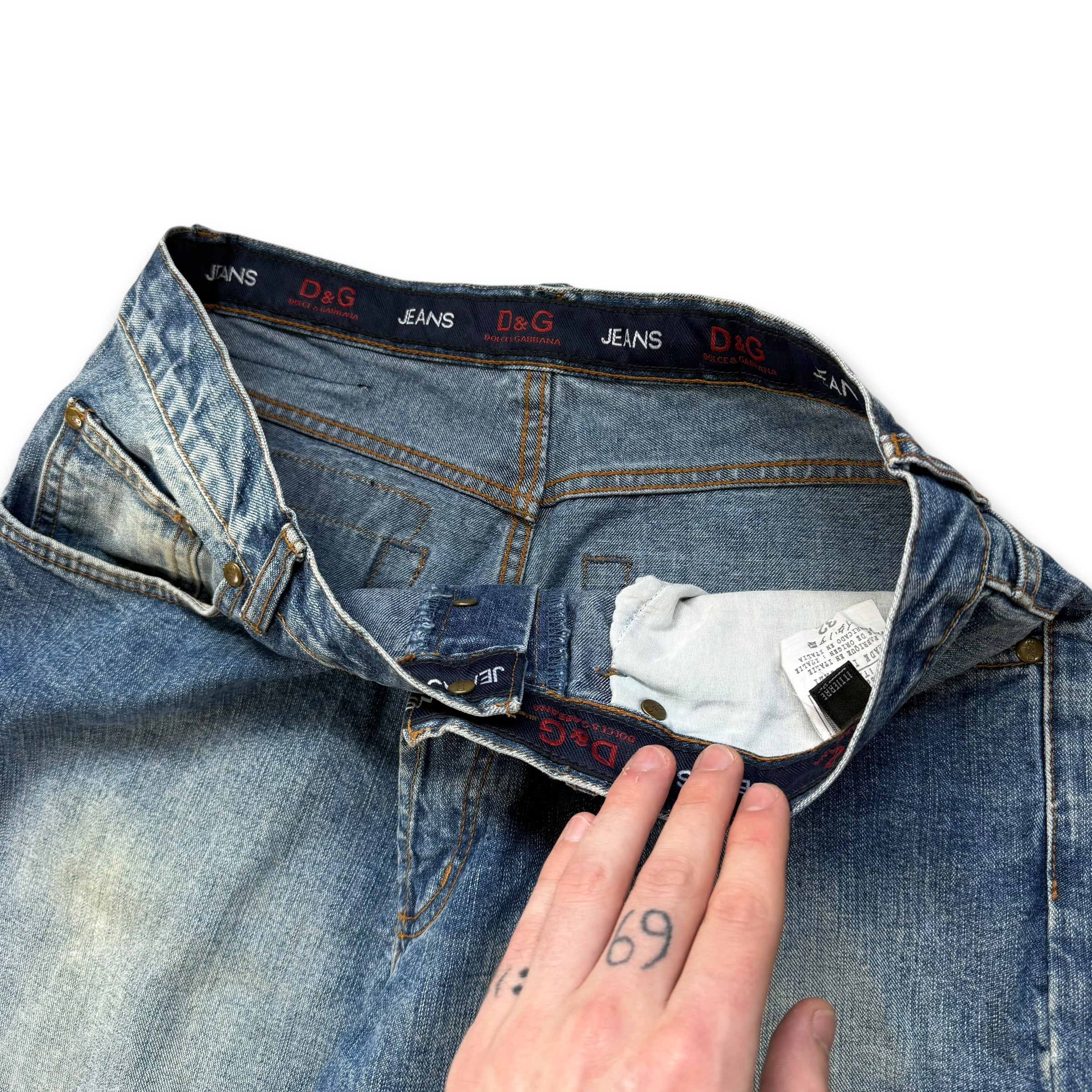 Dolce and gabanna 1990's relaxed baggy straight leg denim jeans (M)