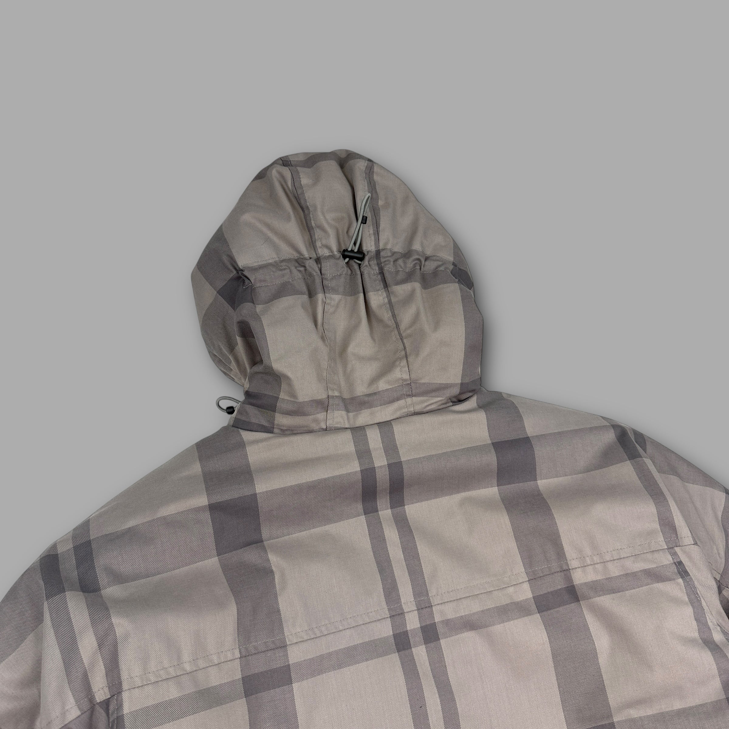 Stussy 2000's technical plaid downfilled soft shell jacket (M-L)