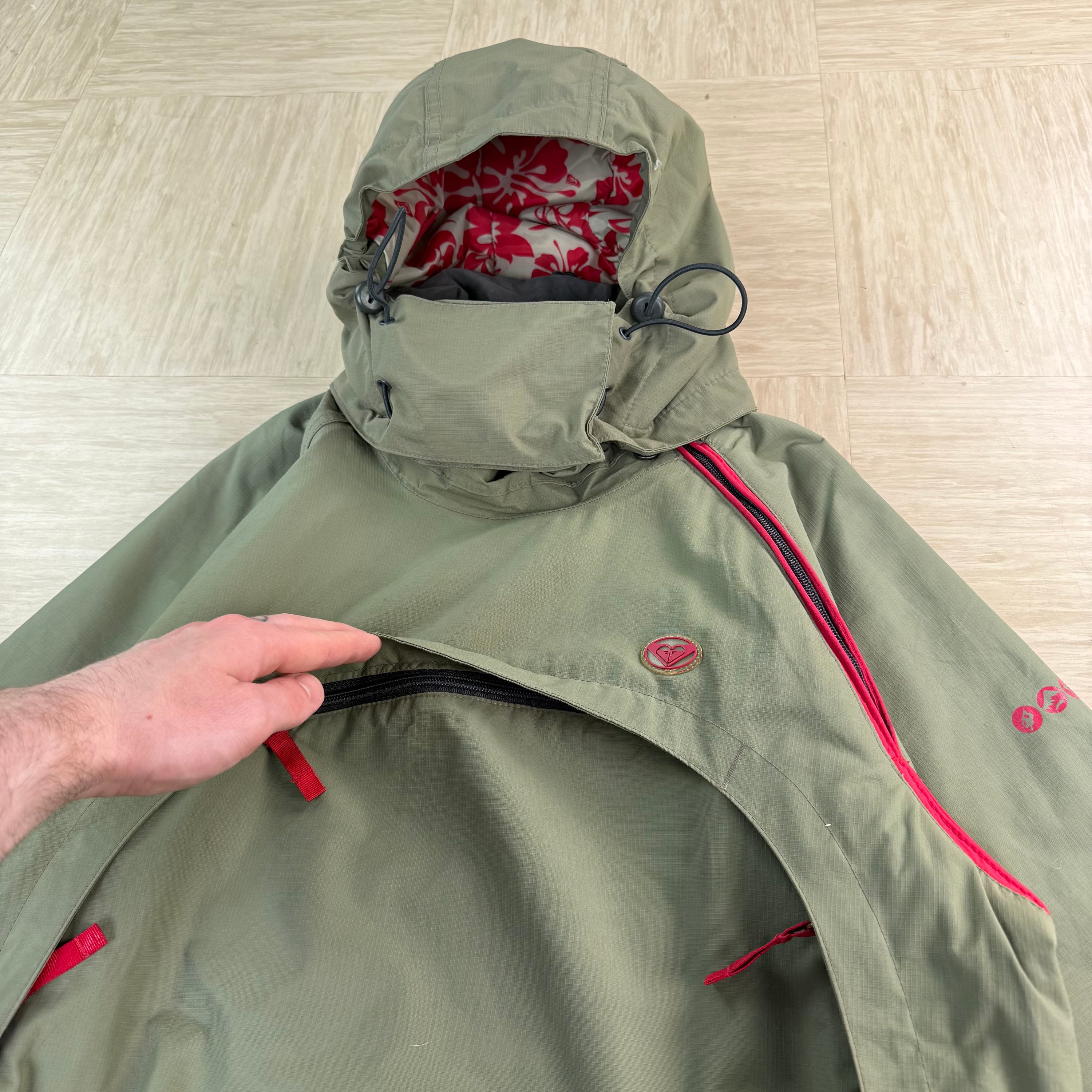 Quiksilver x Roxy 2000's technical asymmetrical zip softshell ski jacket (S)