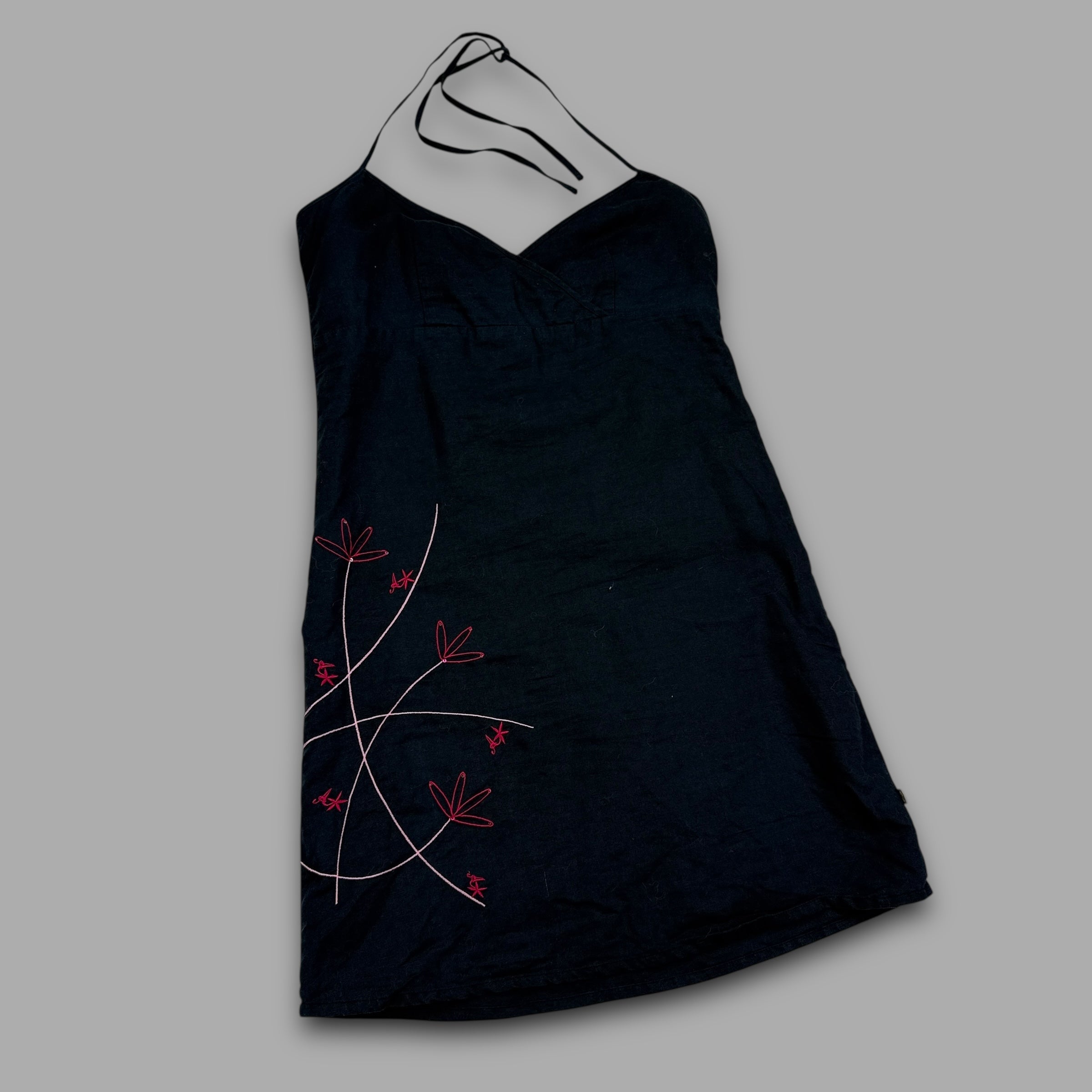 Animal 2000's halter neck embroidered slip dress (S) wms