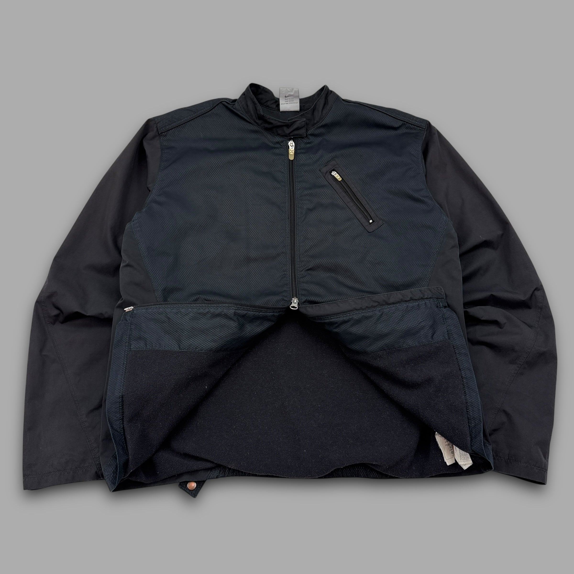 Nike clima-fit 2000's technical panelled softshell multi-pocket track jacket (S)