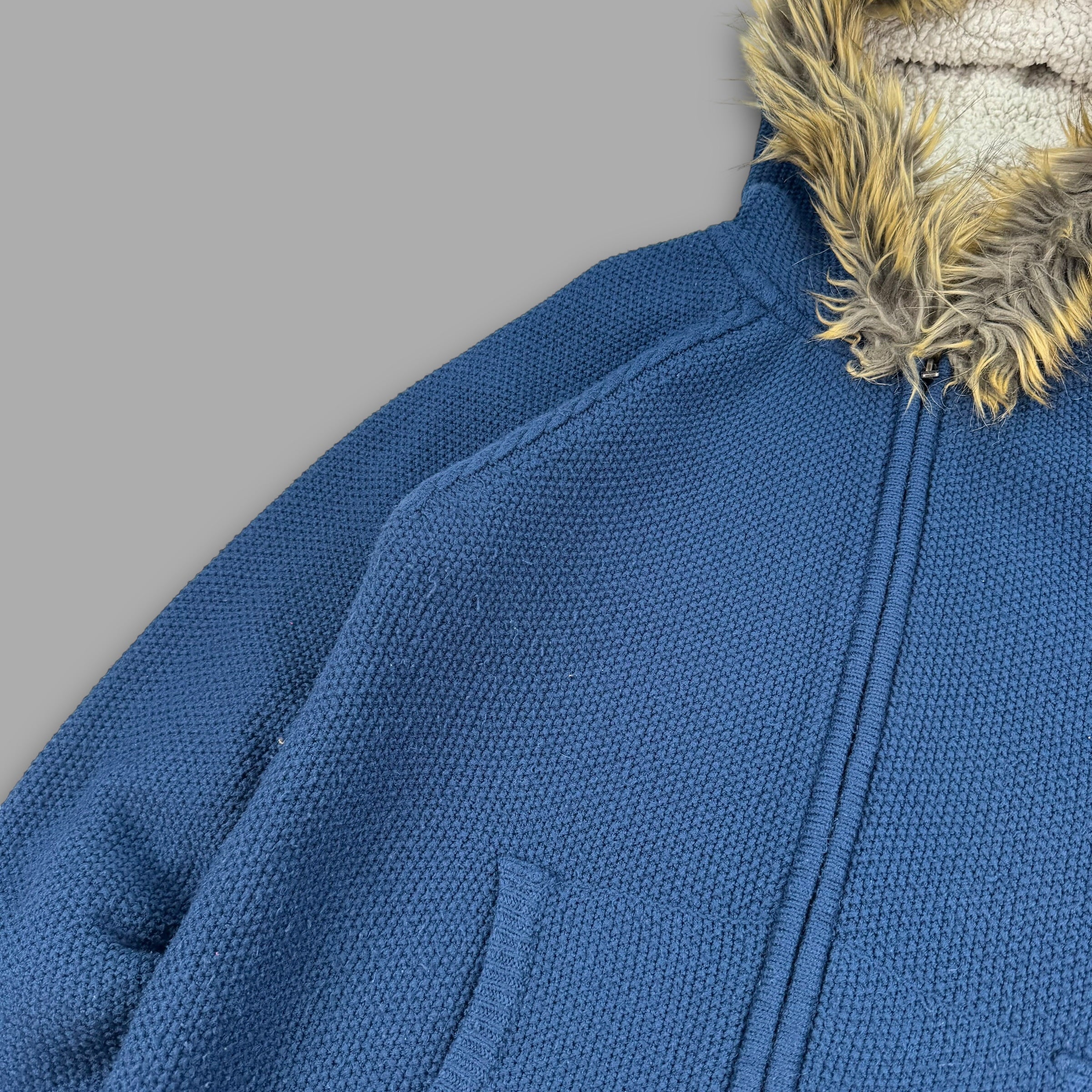 Roxy 2014 sherpa lined knitted hoodie with fur hood (XL) wms
