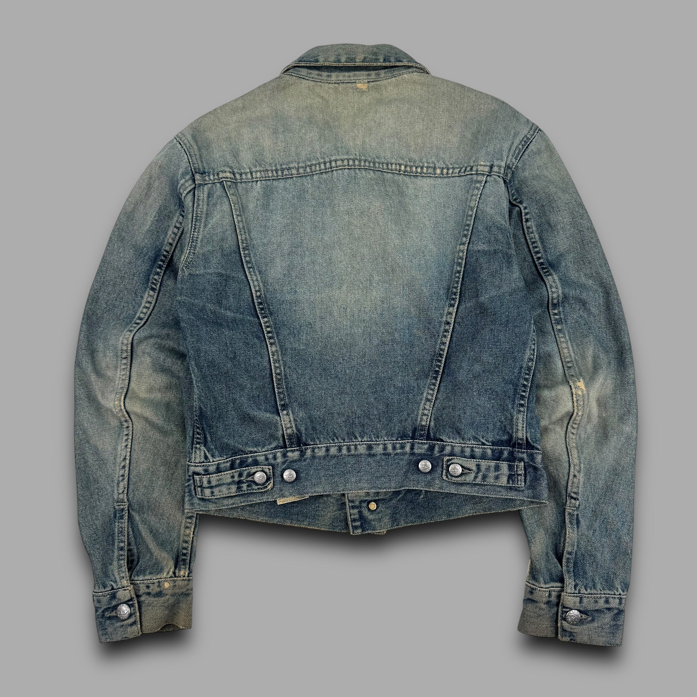 Diesel 2000's button up cropped faded denim jacket (S) wms