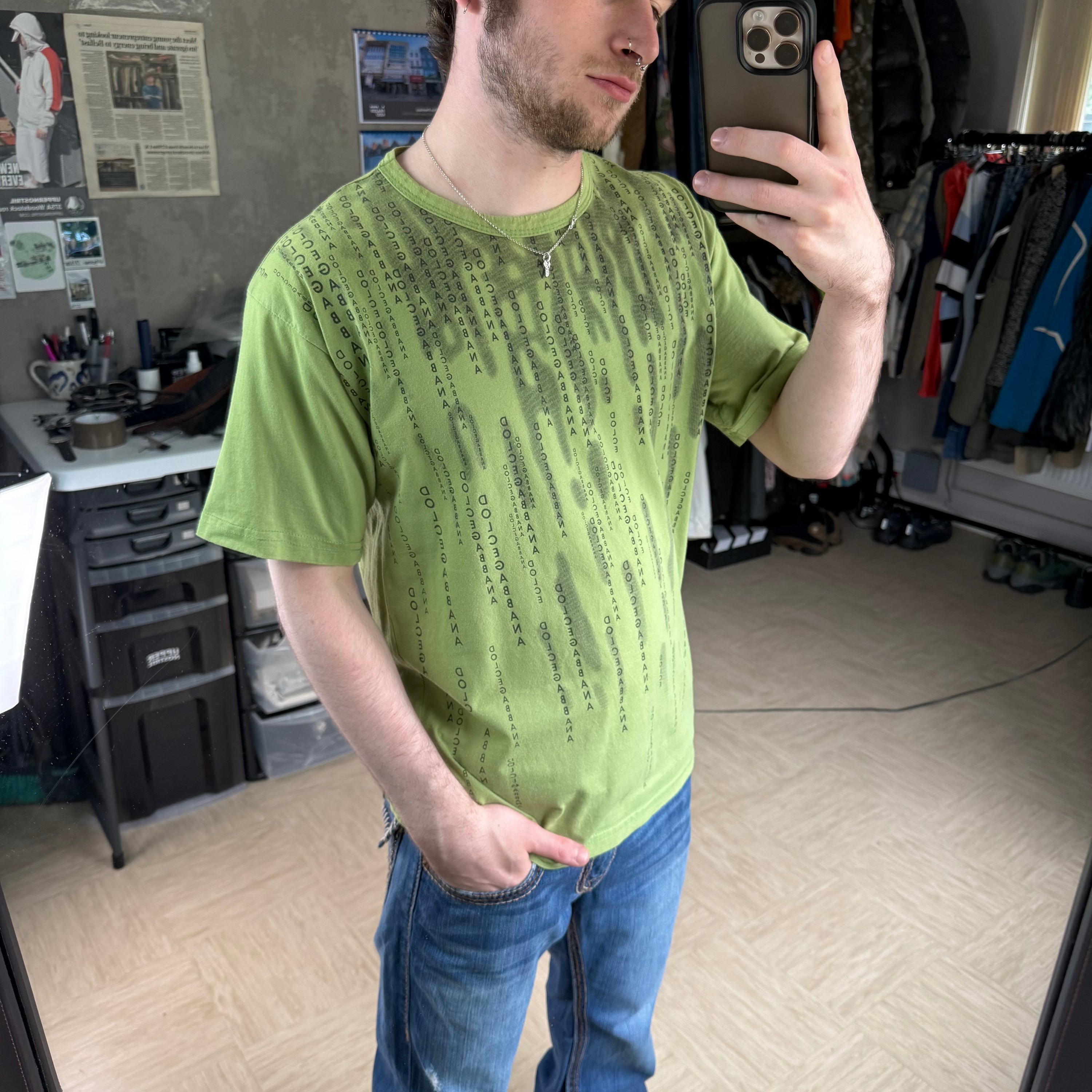 Dolce and gabanna 2000's repeat spellout graphic tee (L)