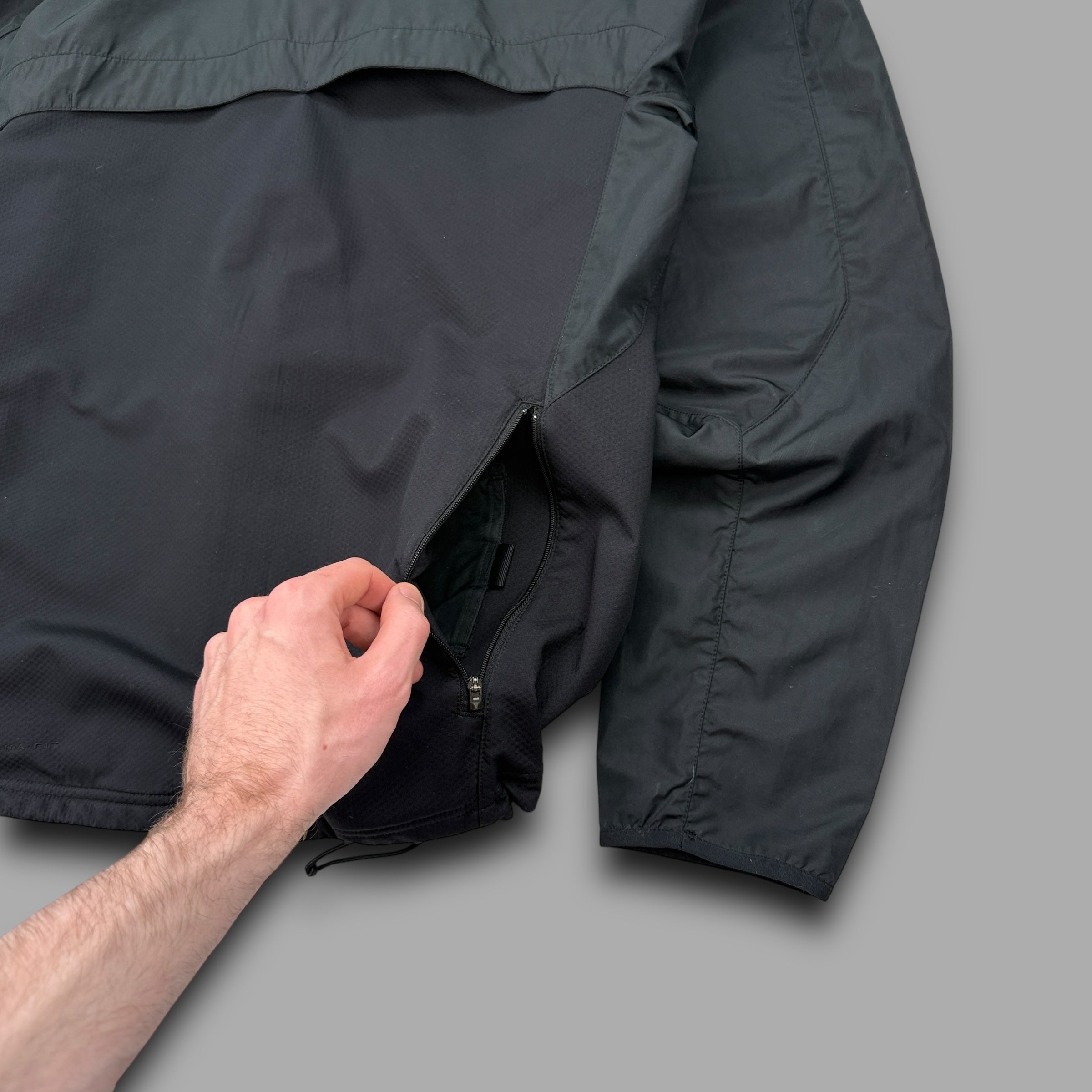 Nike 2000's technical clima-fit panelled softshell track jacket (M)