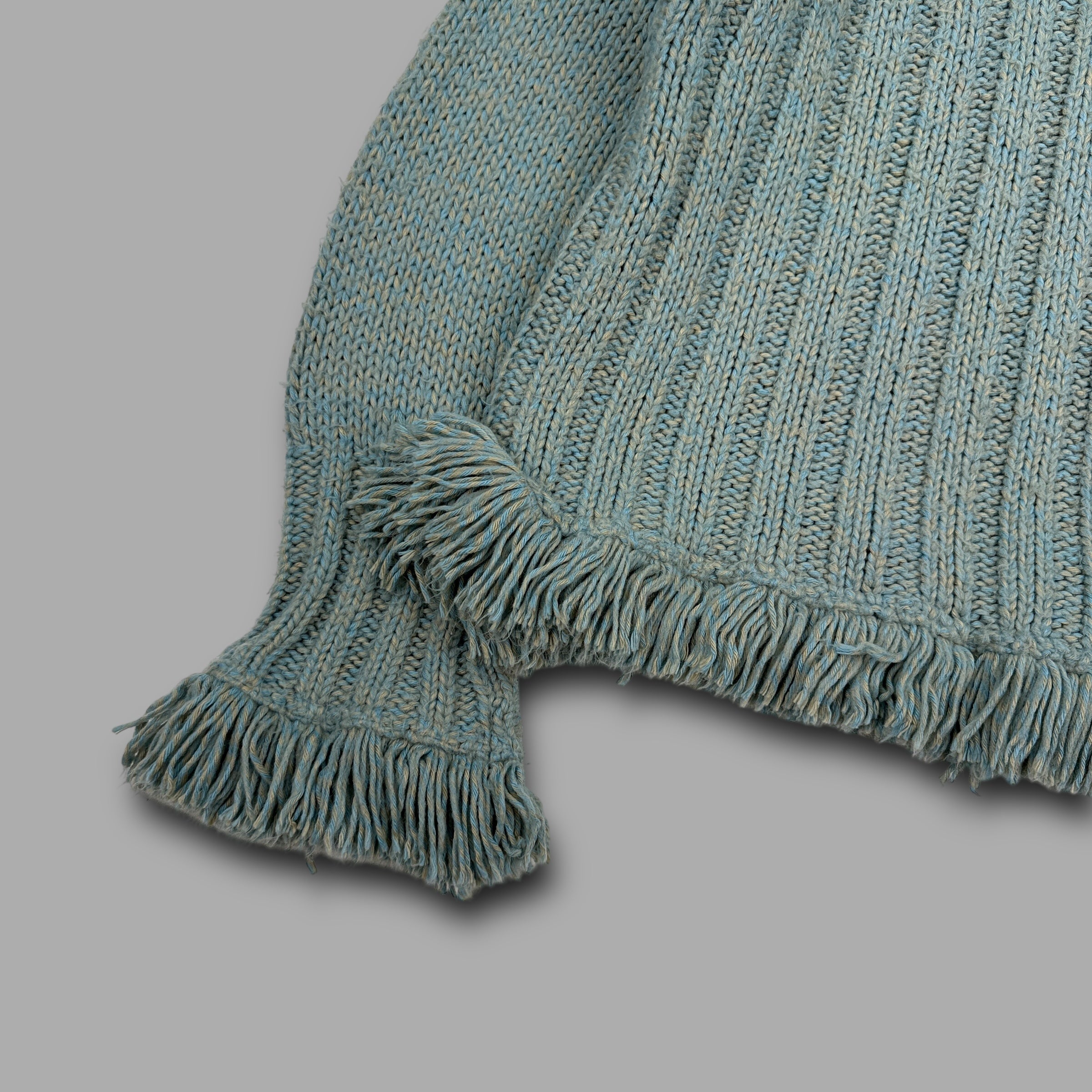 Animal 2000's knitted jumper with fringe hem neck and cuffs (L) wms