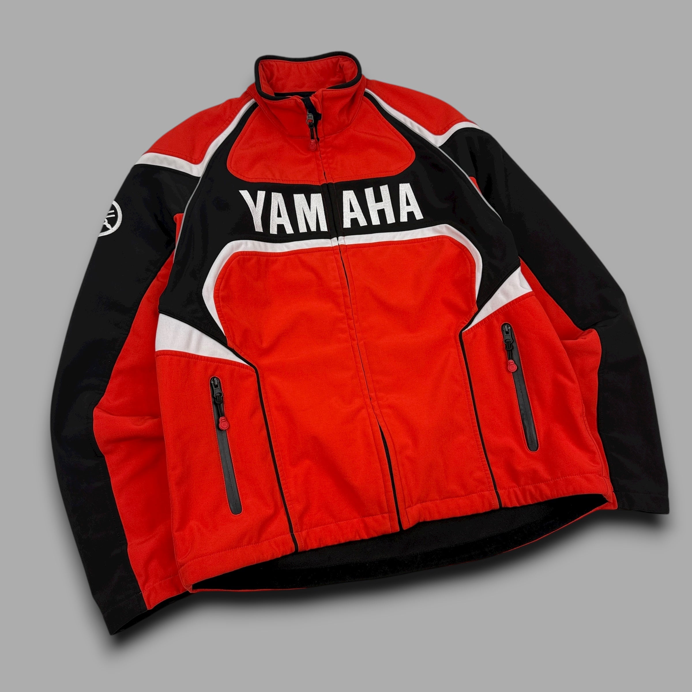 Yamaha 2000's technical softshell embroidered spellout jacket (M)