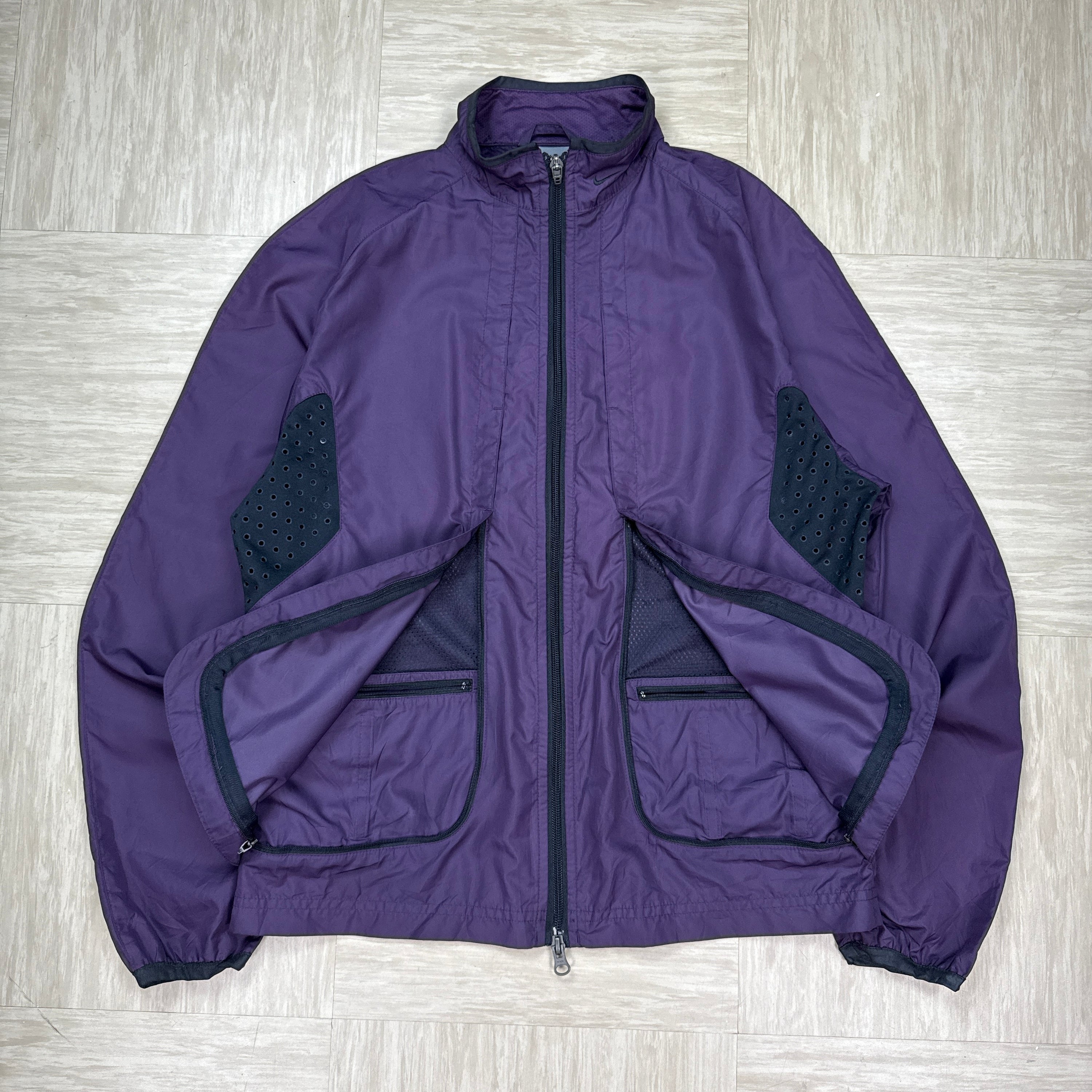 Nike 2000's technical butterfly hidden pocket track jacket (S)