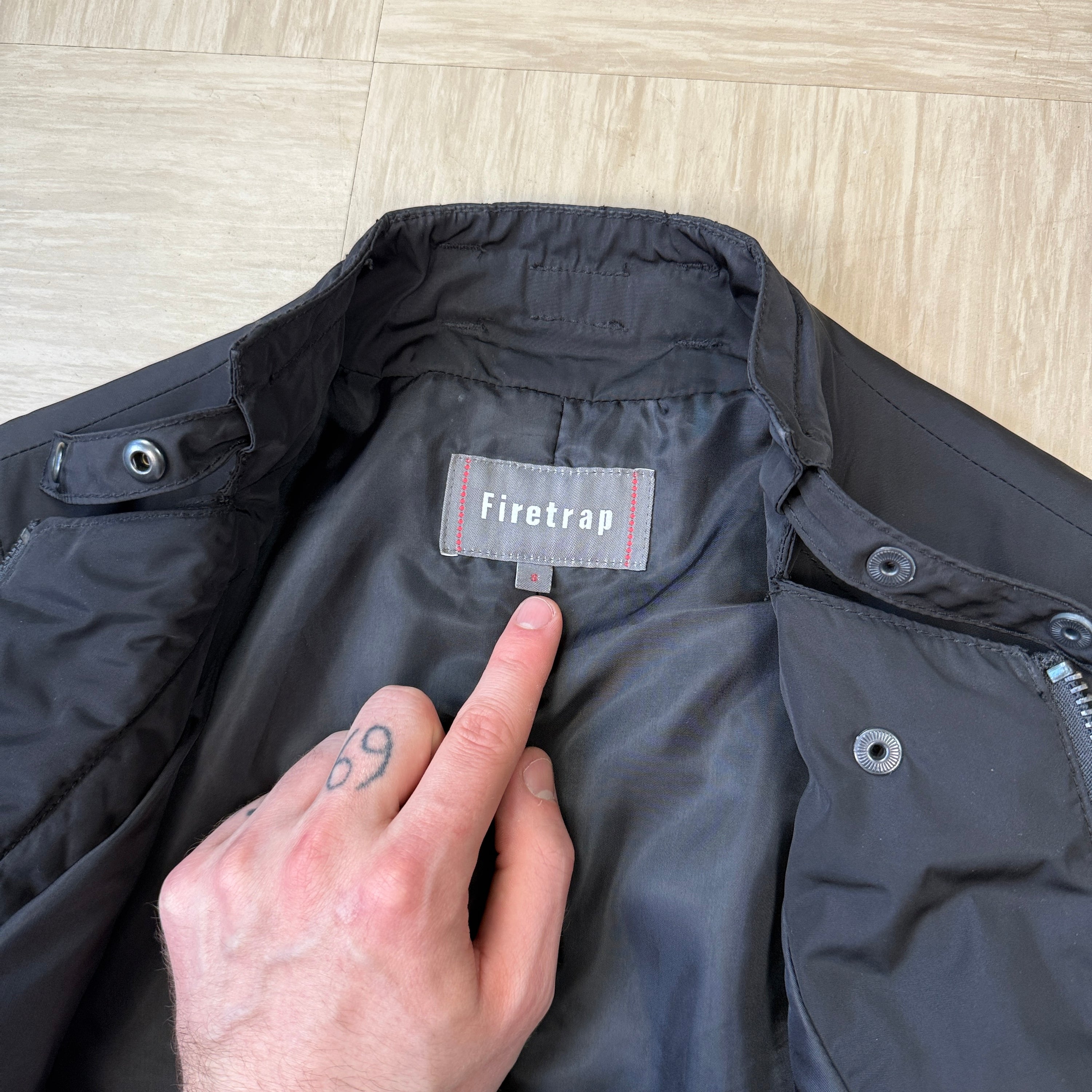 Firetrap 2000's technical high neck fitted cropped jacket (S) wms