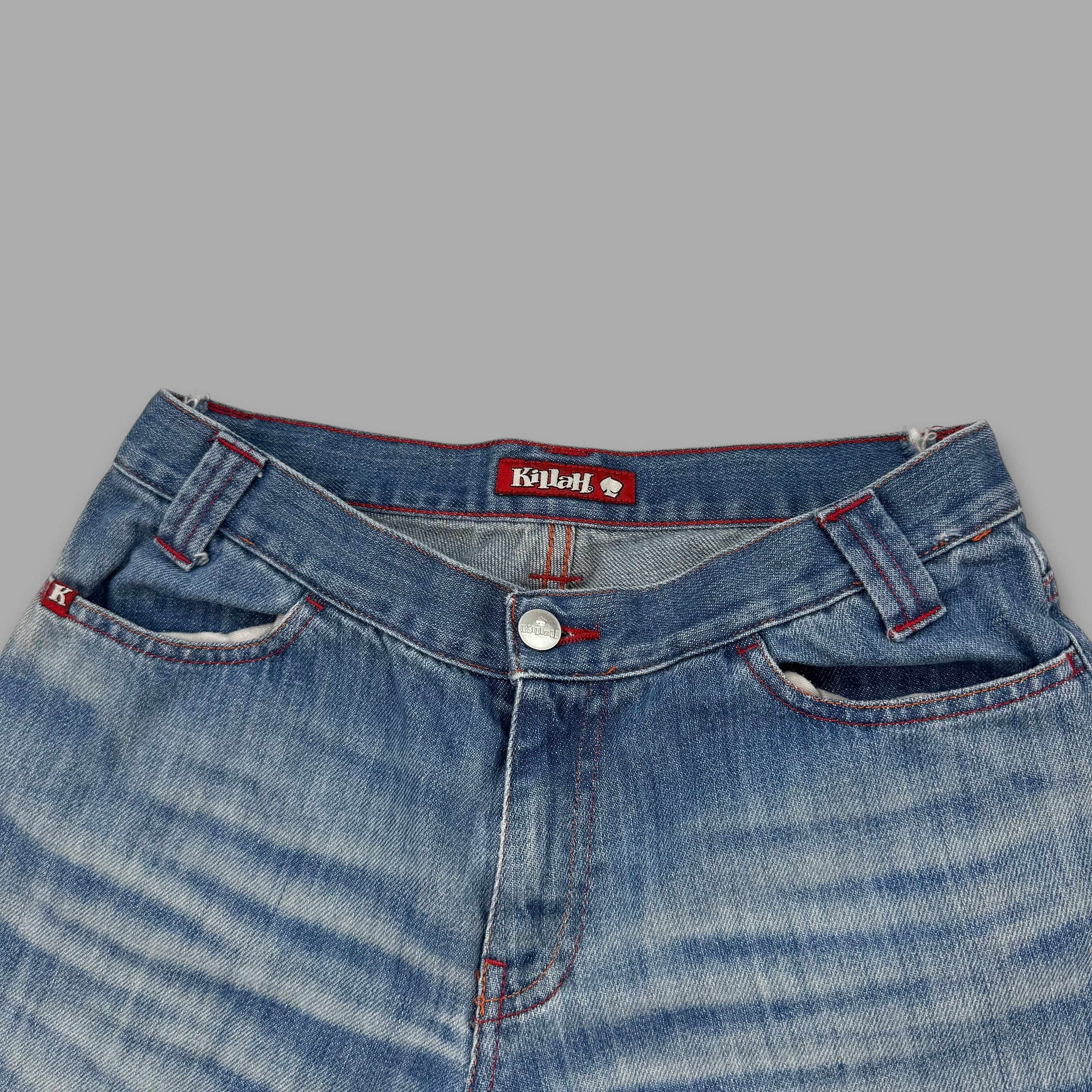 Killah 2000's baggy wide leg denim jeans (S)