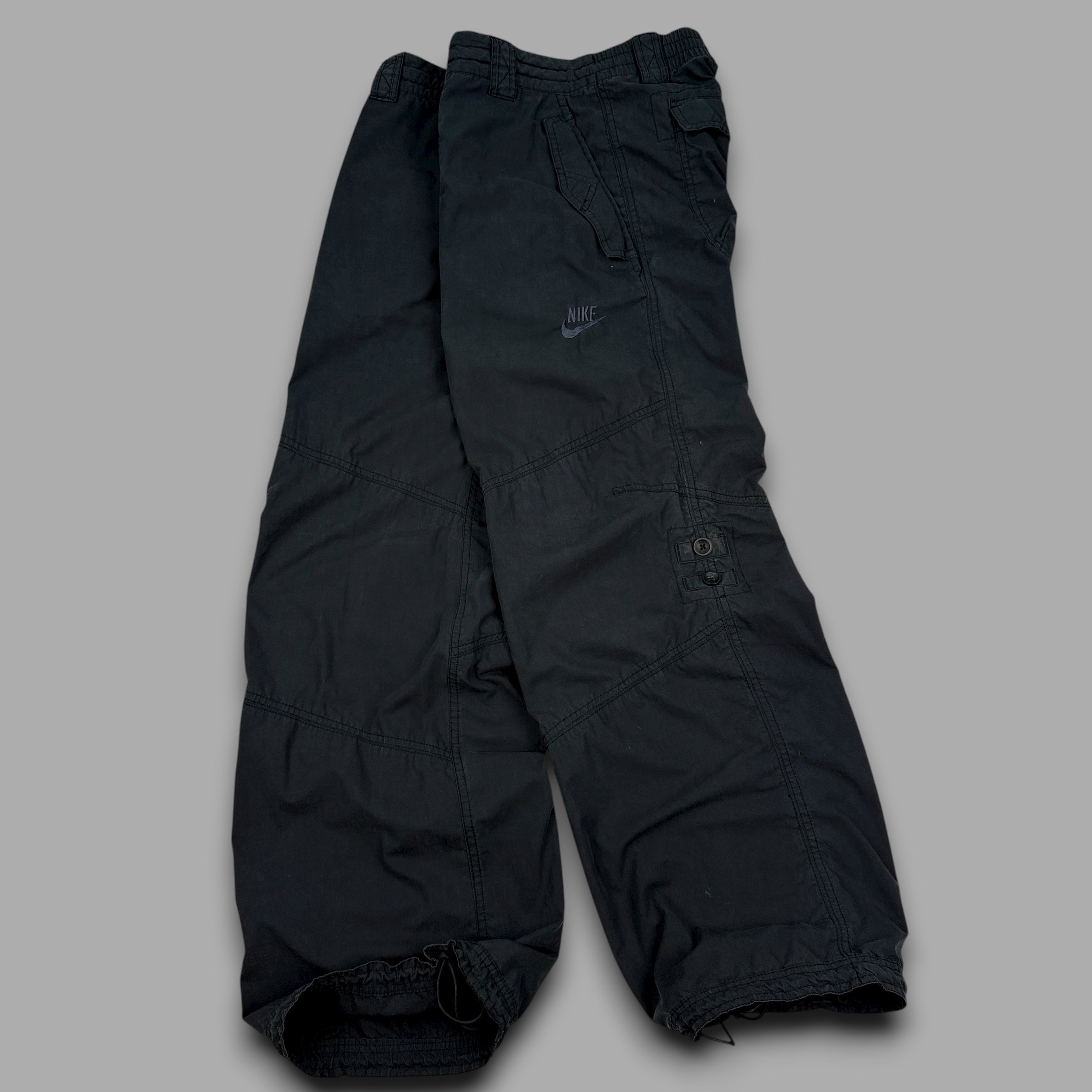 Nike 2000's technical baggy wide leg parachute bottoms (S)