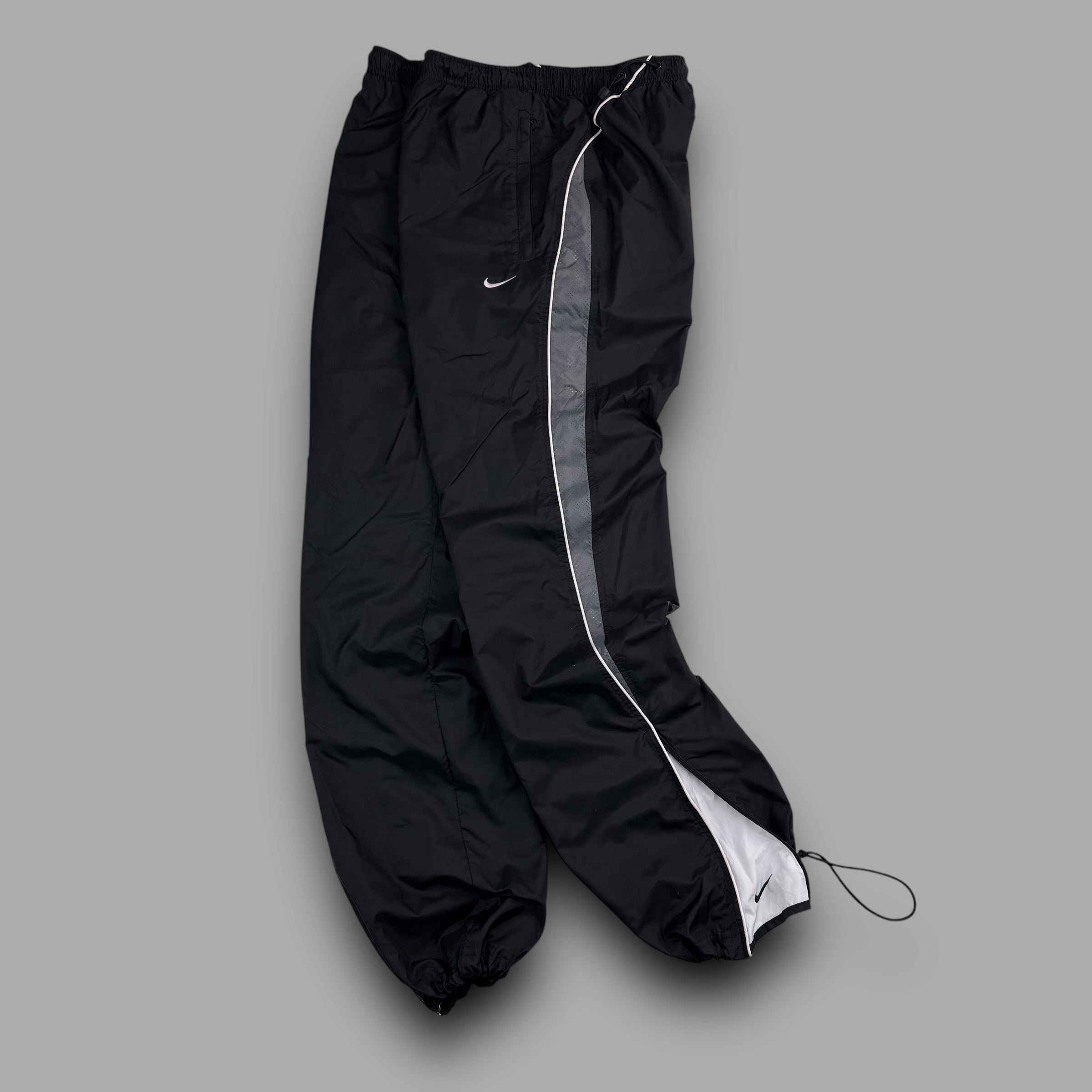 Nike 2000's technical baggy vented mesh track bottoms (M)