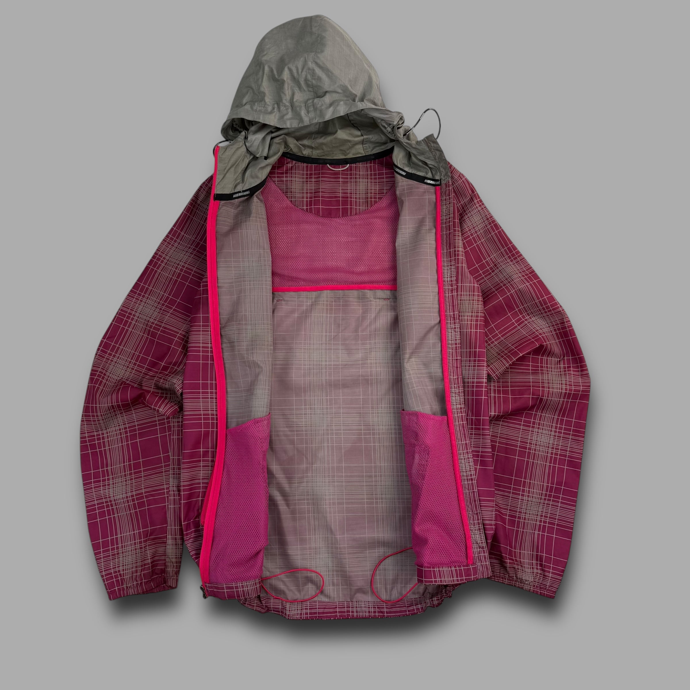 Nike 2000's lightweight plaid technical running jacket (S)