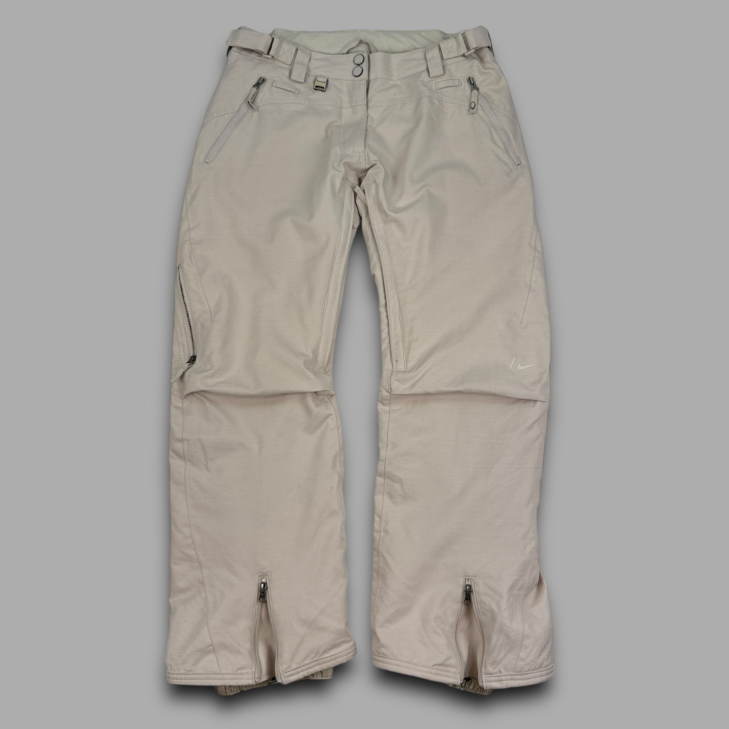 Nike 2000's technical vented bootcut softshell ski sallopettes (M) wms