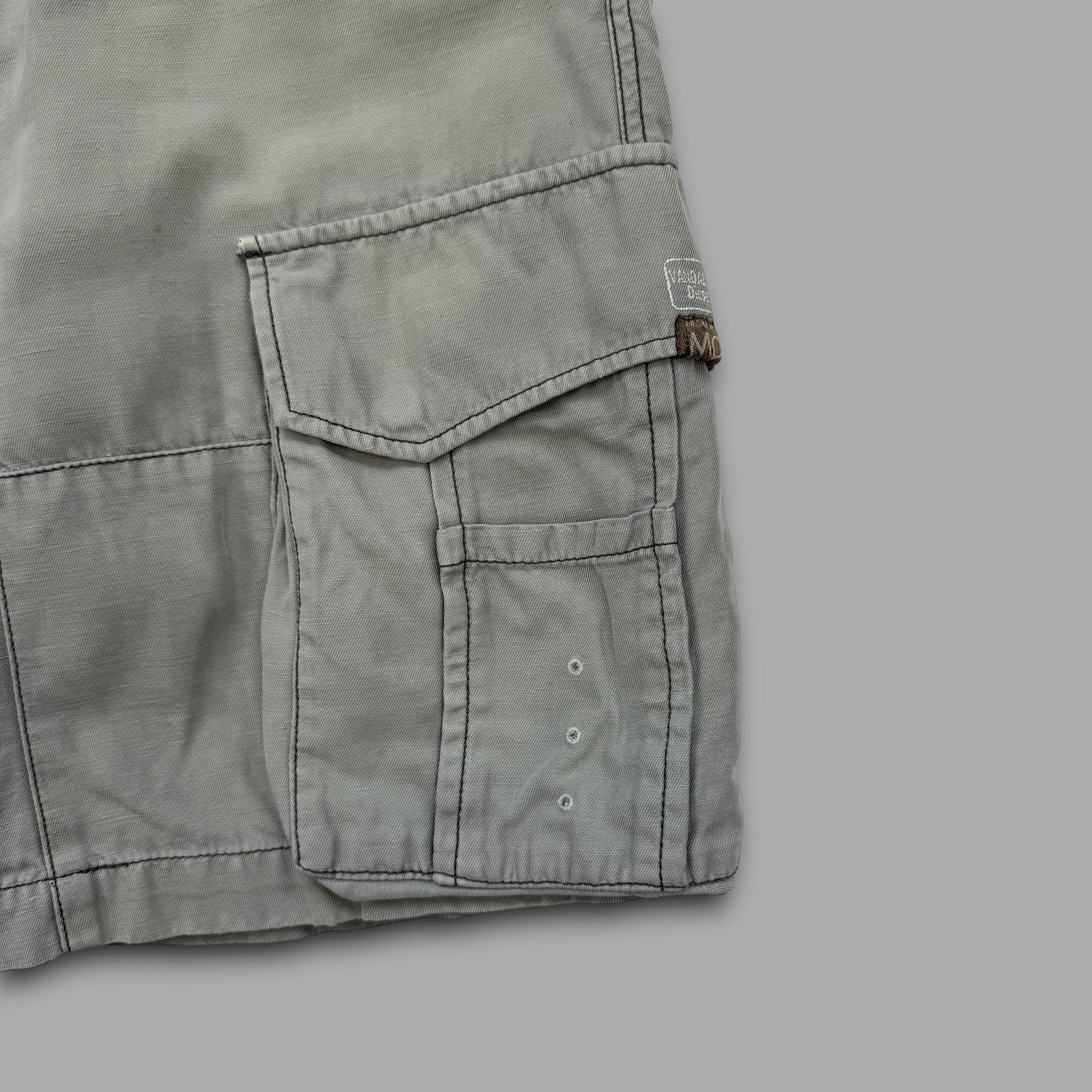 Diesel 2000's baggy wide leg multi-pocket jeans shorts (S)