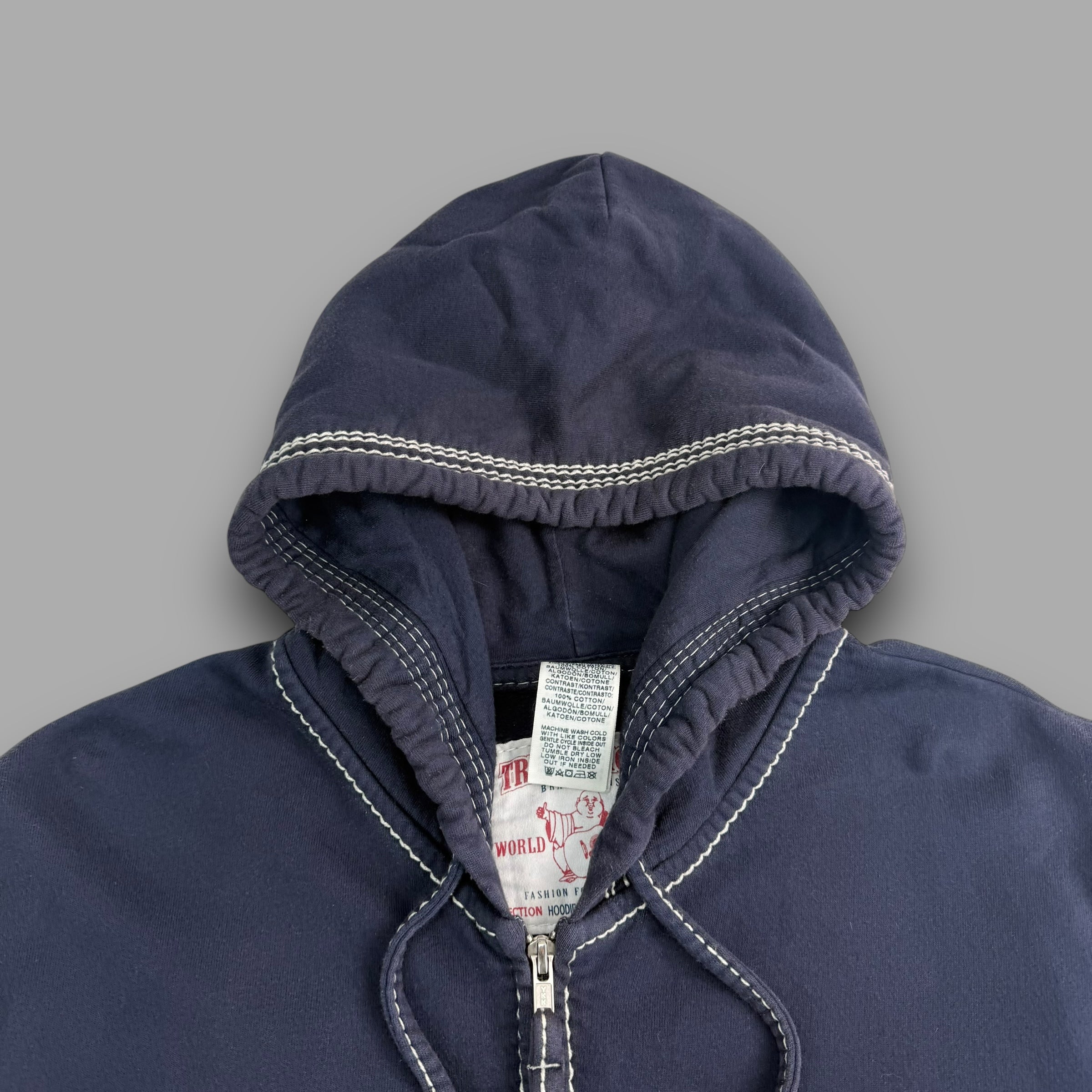 True religion 2000's big stitch full-zip hoodie (XL)