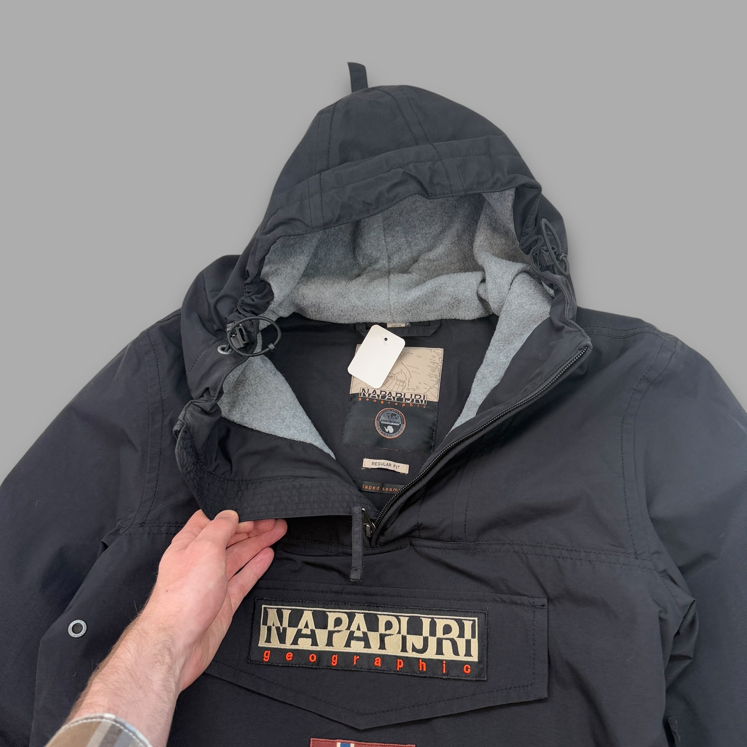 Napapijri 1/4 zip technical pullover softshell nylon windbreaker (S-M)