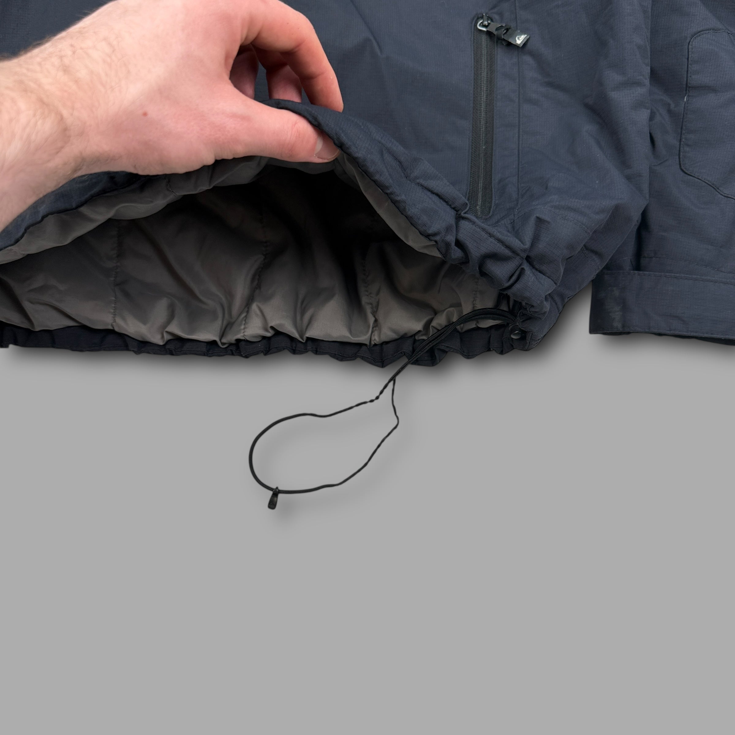 Quiksilver 2000's technical asymmetrical zip compass ski jacket (M)