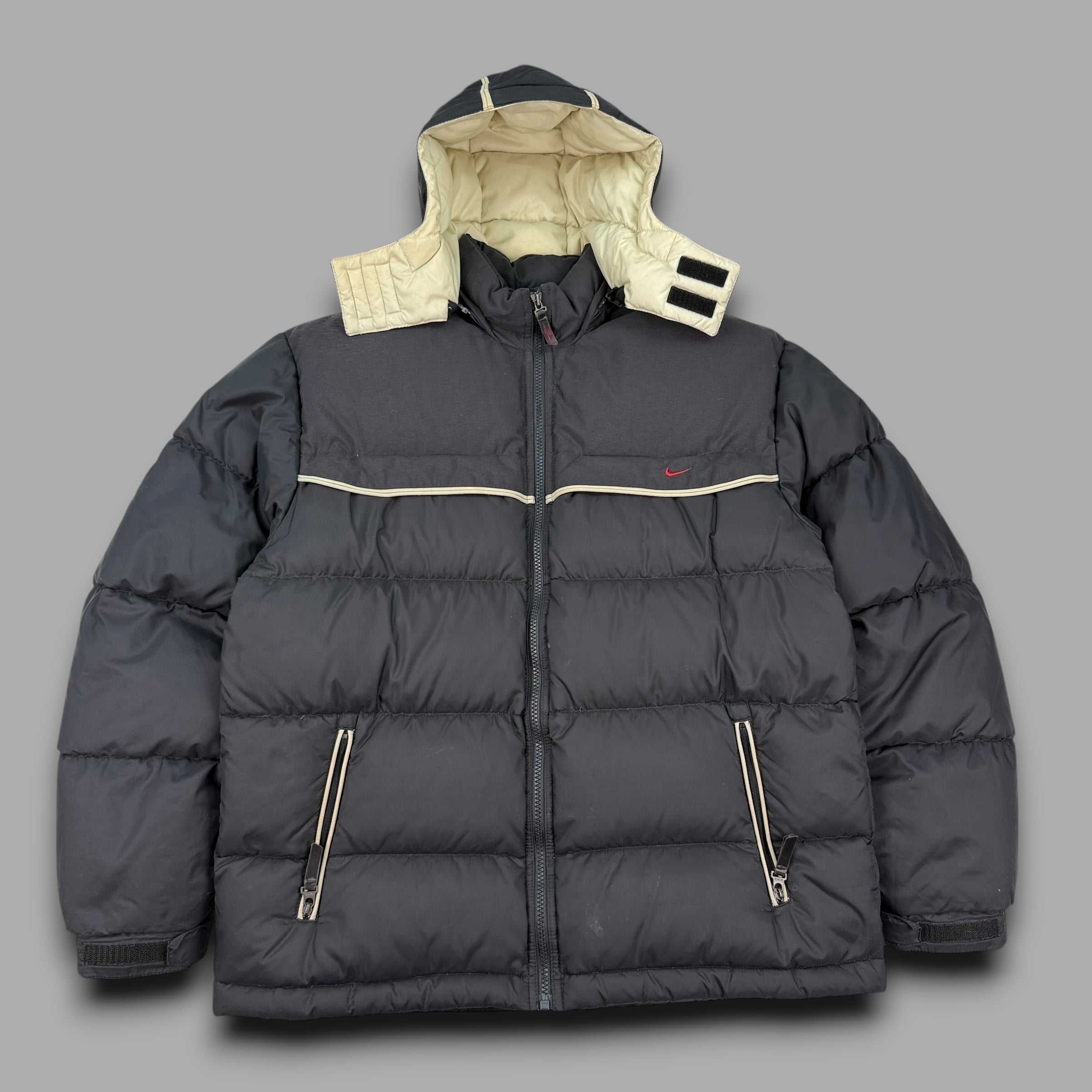 Nike 2000's technical downfilled mini swoosh puffer jacket (S)