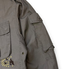 Load image into Gallery viewer, Quiksilver 2000’s multi-pocket embroidered zip-up overshirt (XL)
