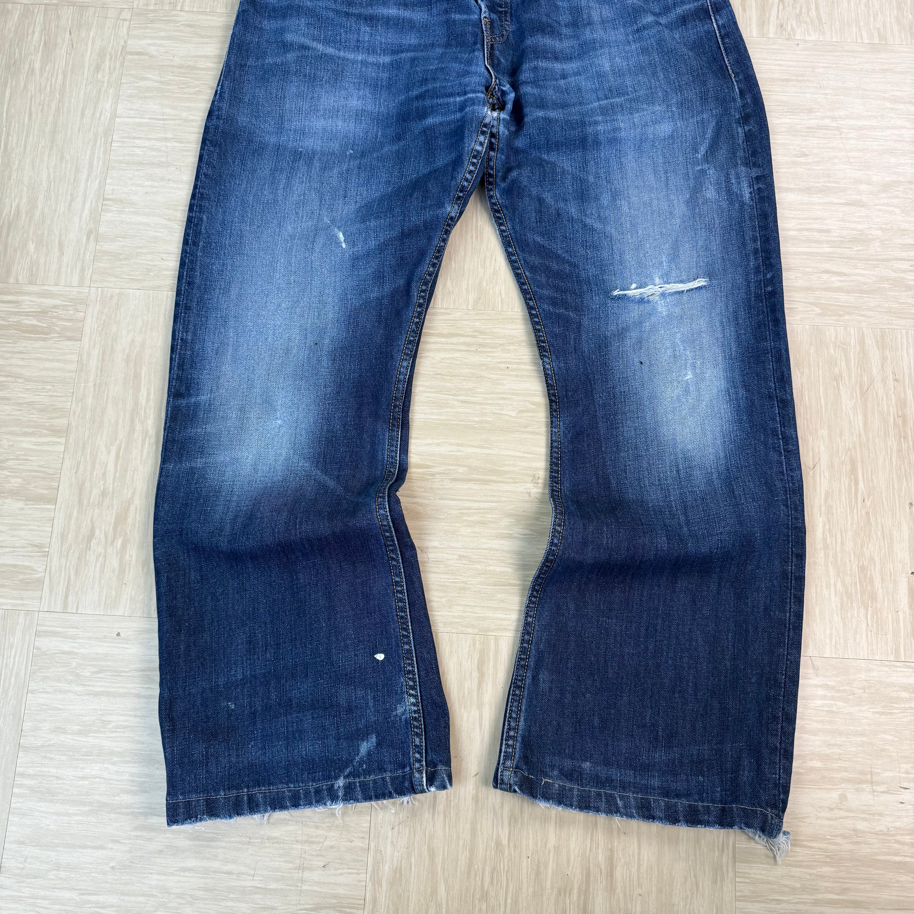 Levi's 512 2000's distressed denim bootcut jeans (S)