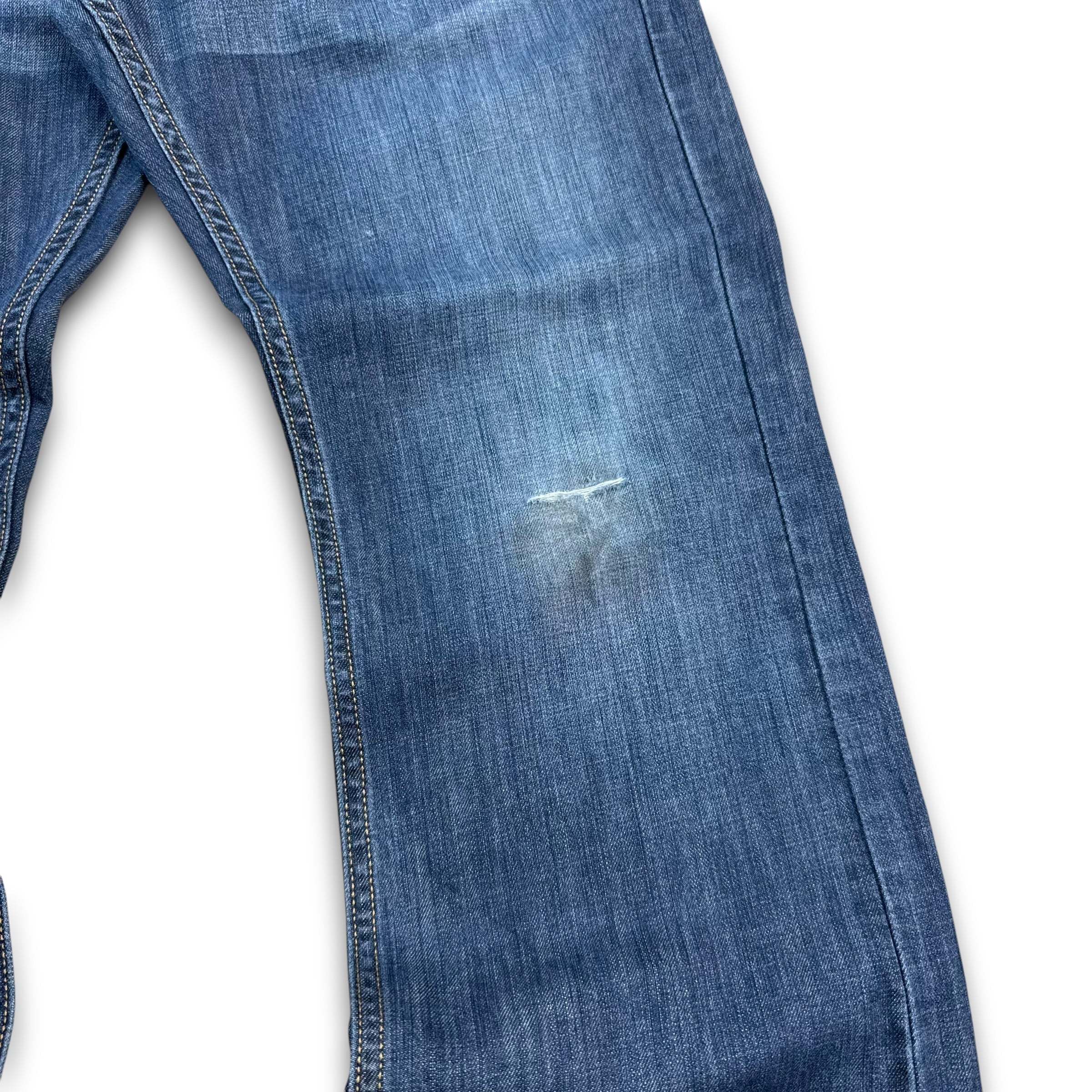 Levi's 527 2000's distressed faded denim bootcut jeans (S)
