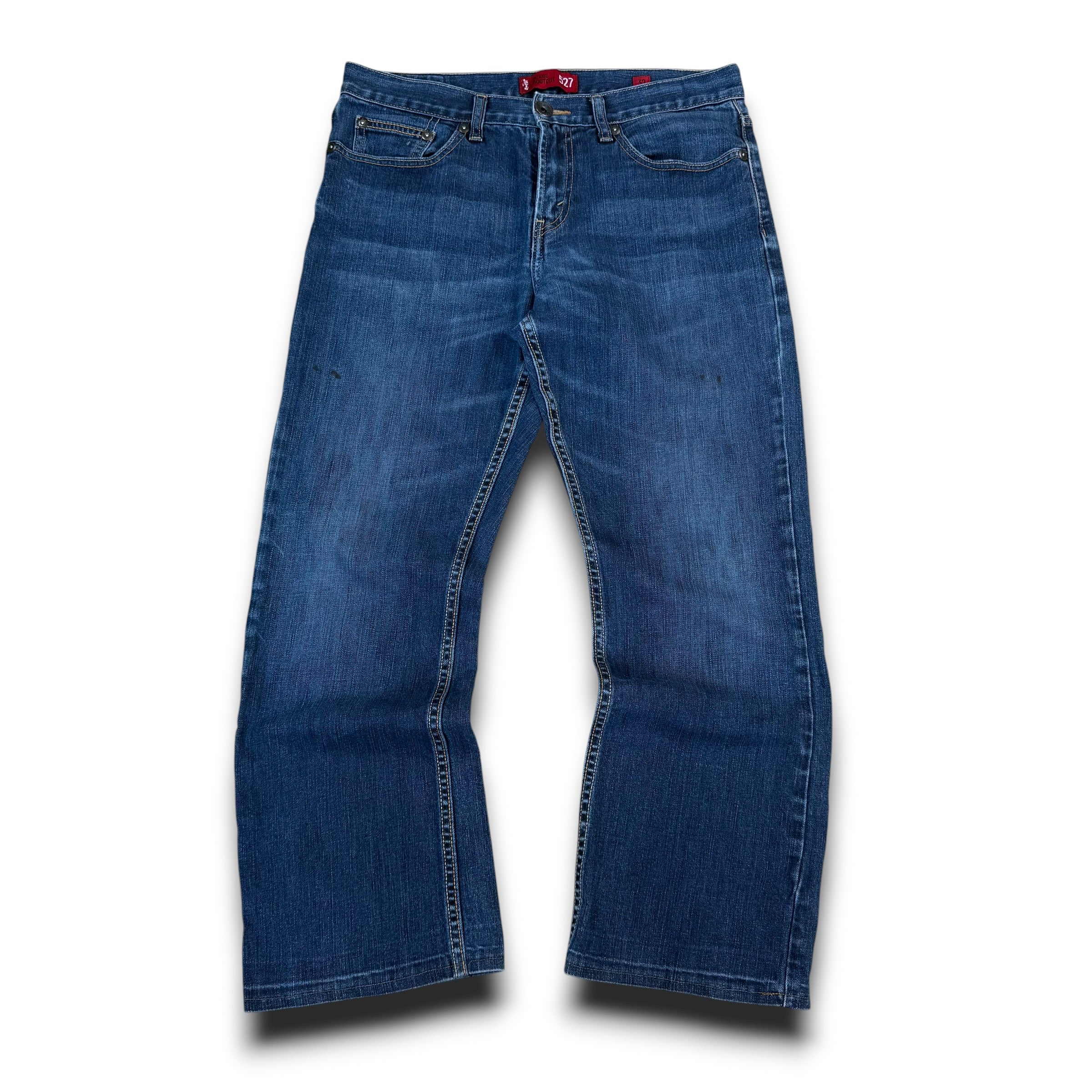 Levi's 527 2000's relaxed bootcut worn denim jeans (S)