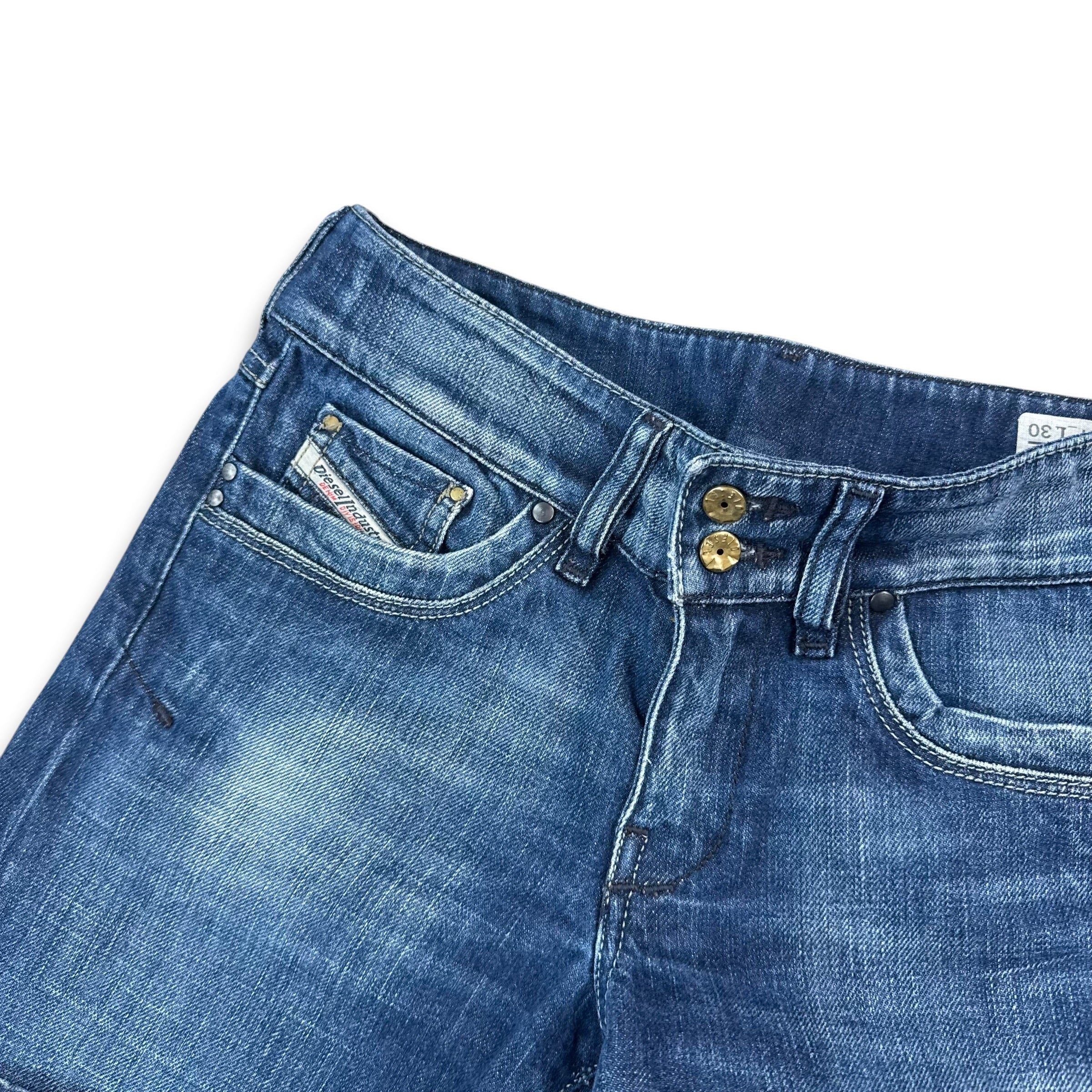Diesel ronhar 2000's dark denim low waisted bootcut jeans (S)