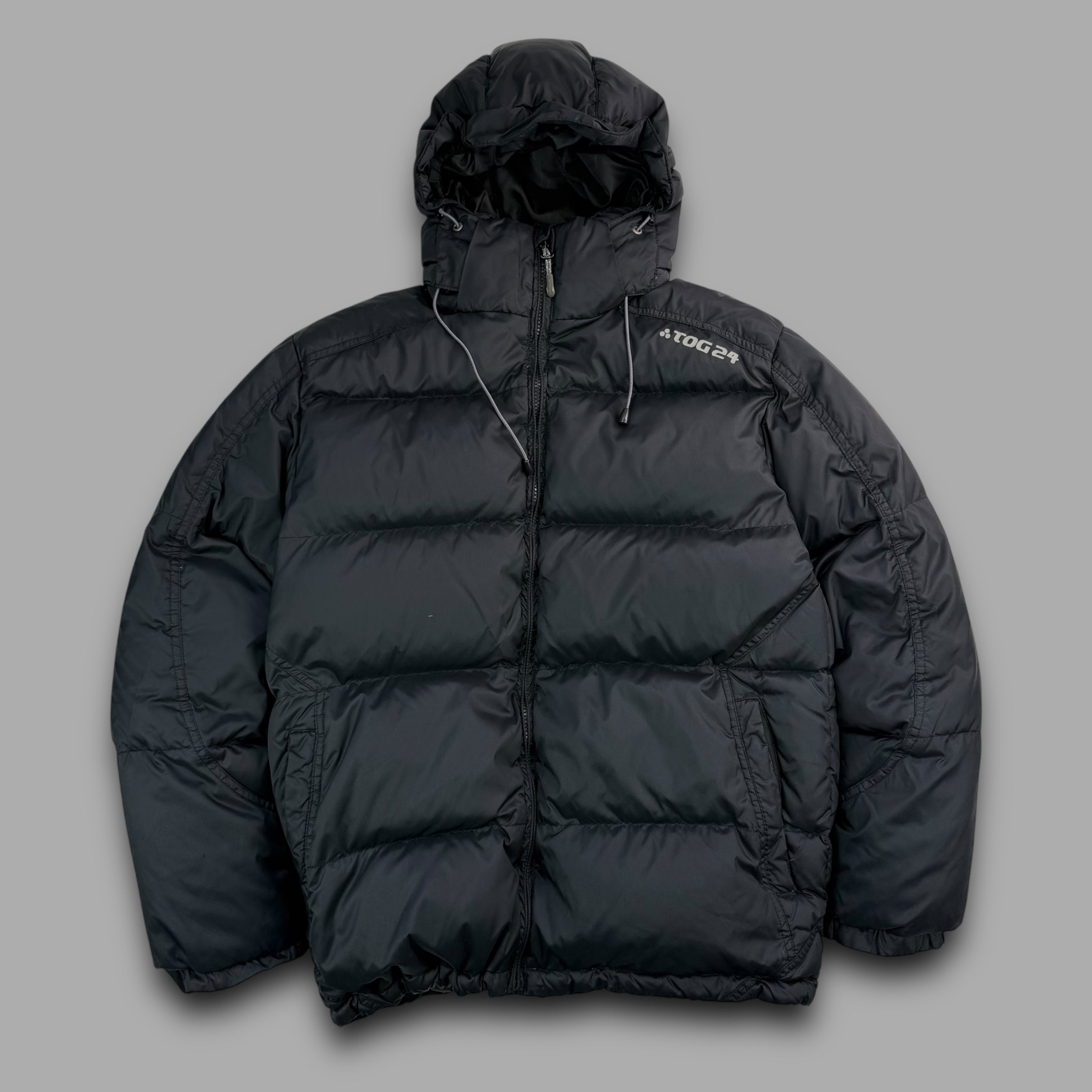 Tog24 2000's technical paneled downfilled puffer jacket (S)