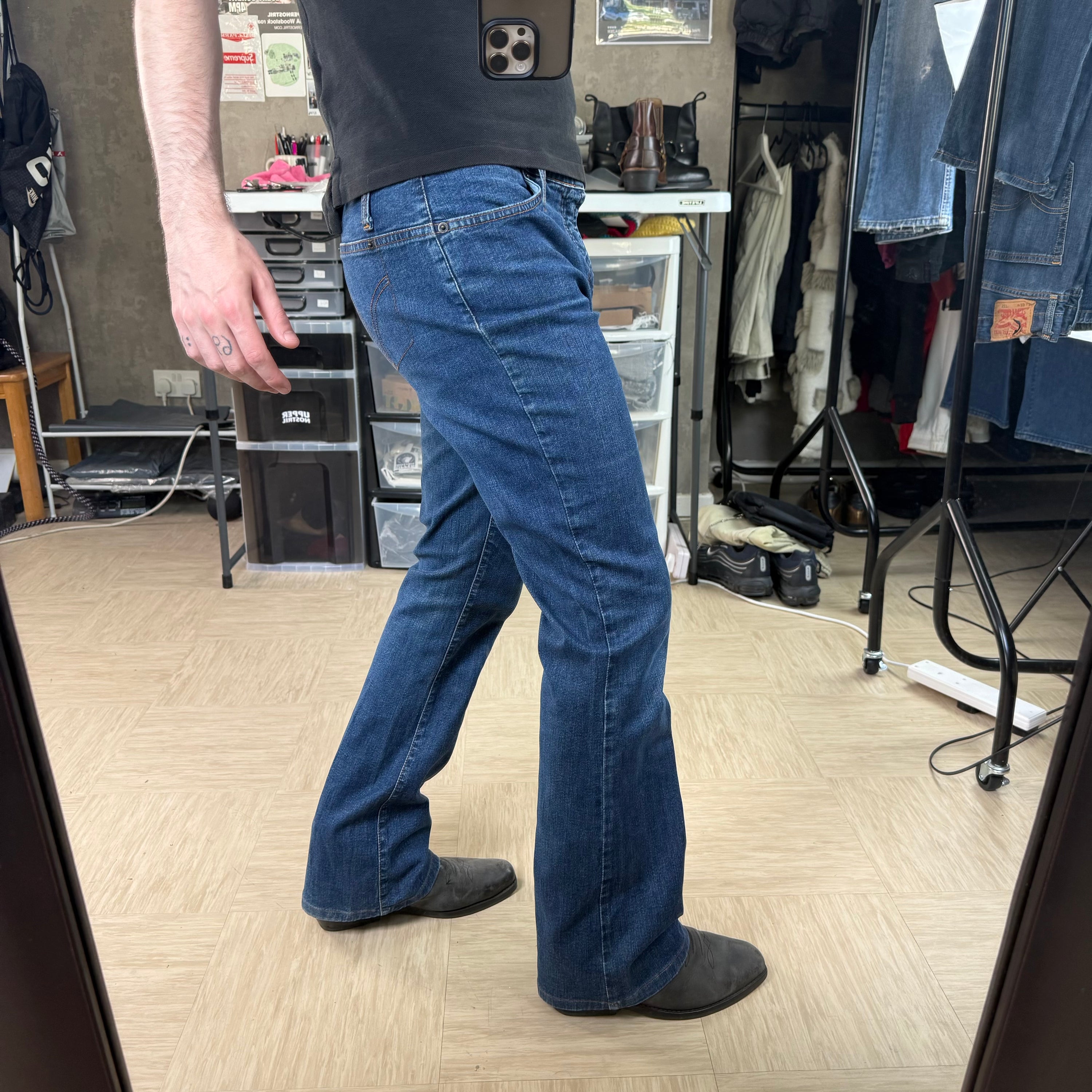 Dolce and gabbana 2000's fitted denim flare jeans (S)