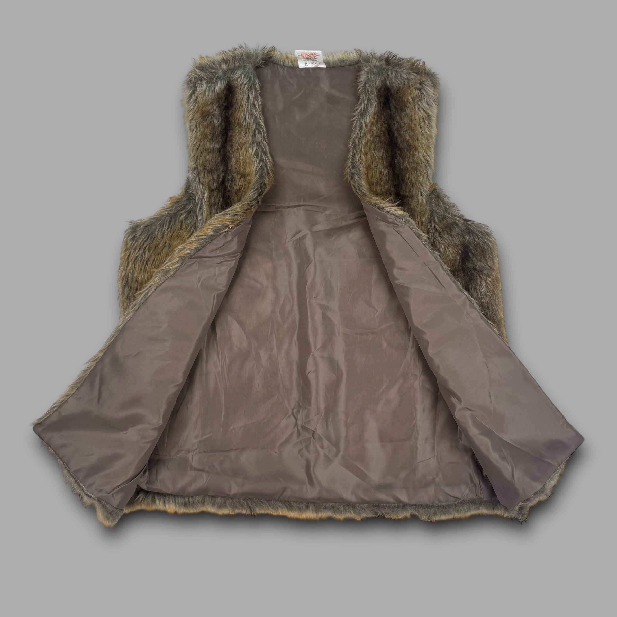 Faux fur 2000's pullover gilet (L) wms