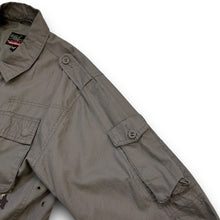 Load image into Gallery viewer, Quiksilver 2000’s multi-pocket embroidered zip-up overshirt (XL)
