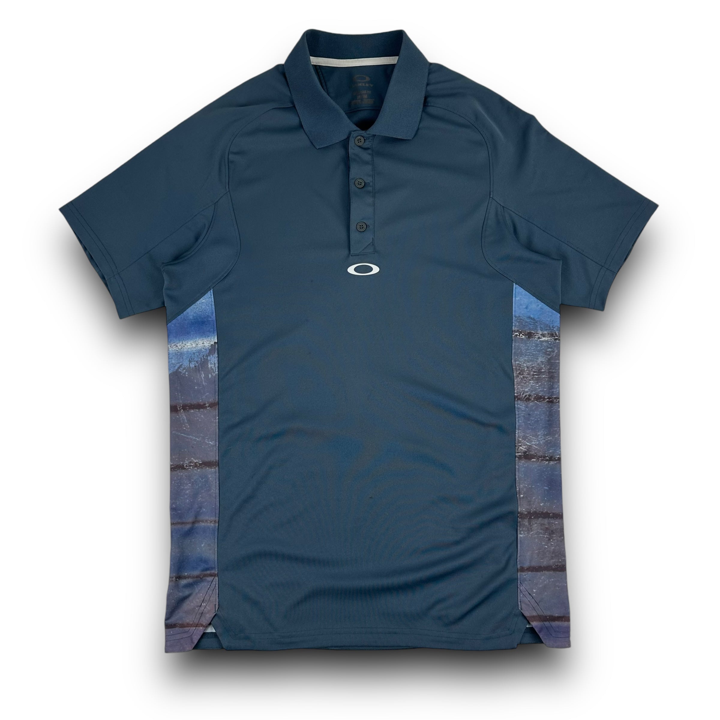 Oakley 2000's paneled graphic polo shirt (M)