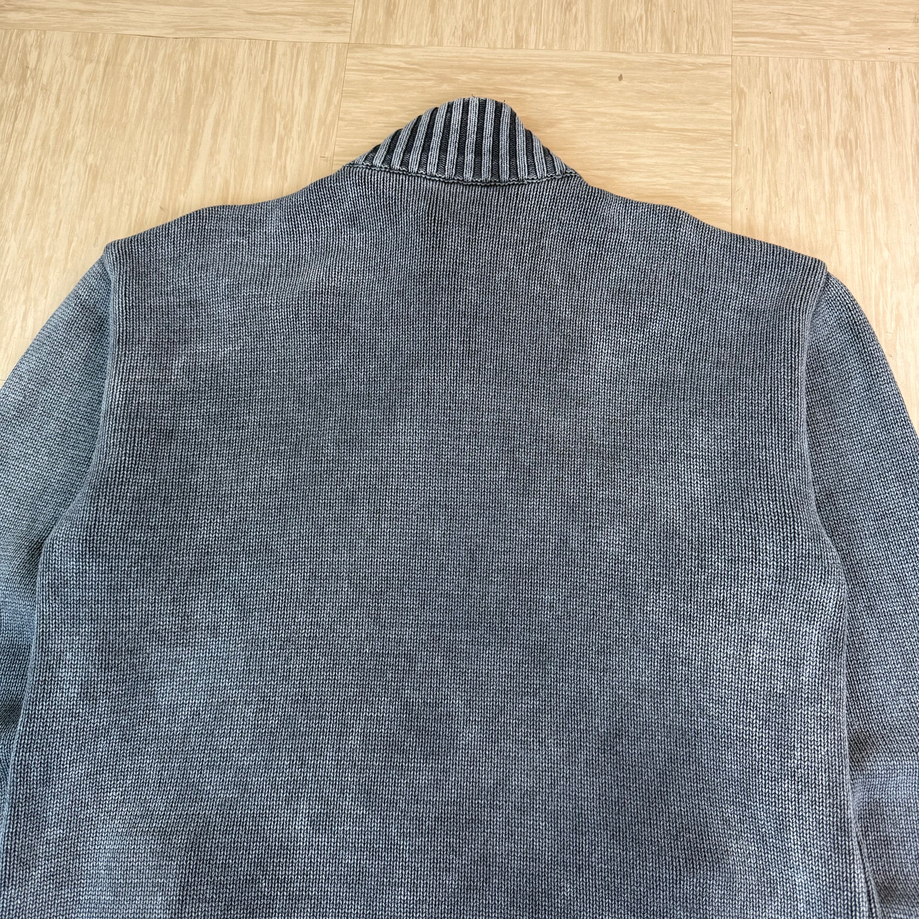 Diesel 2000's knit embroidered zip up hybrid jacket (XL)