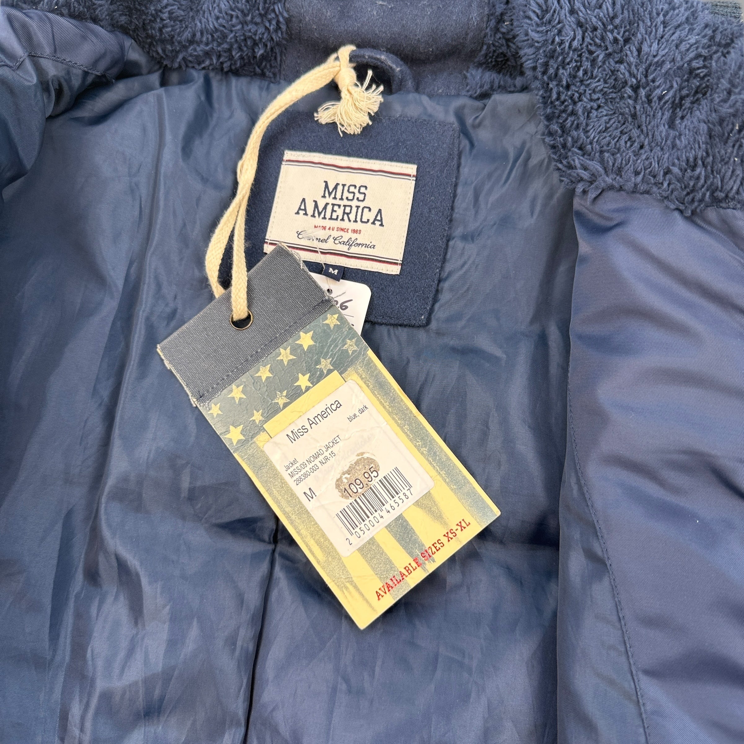 Miss America 2000's split hood bomber jacket (M) wms