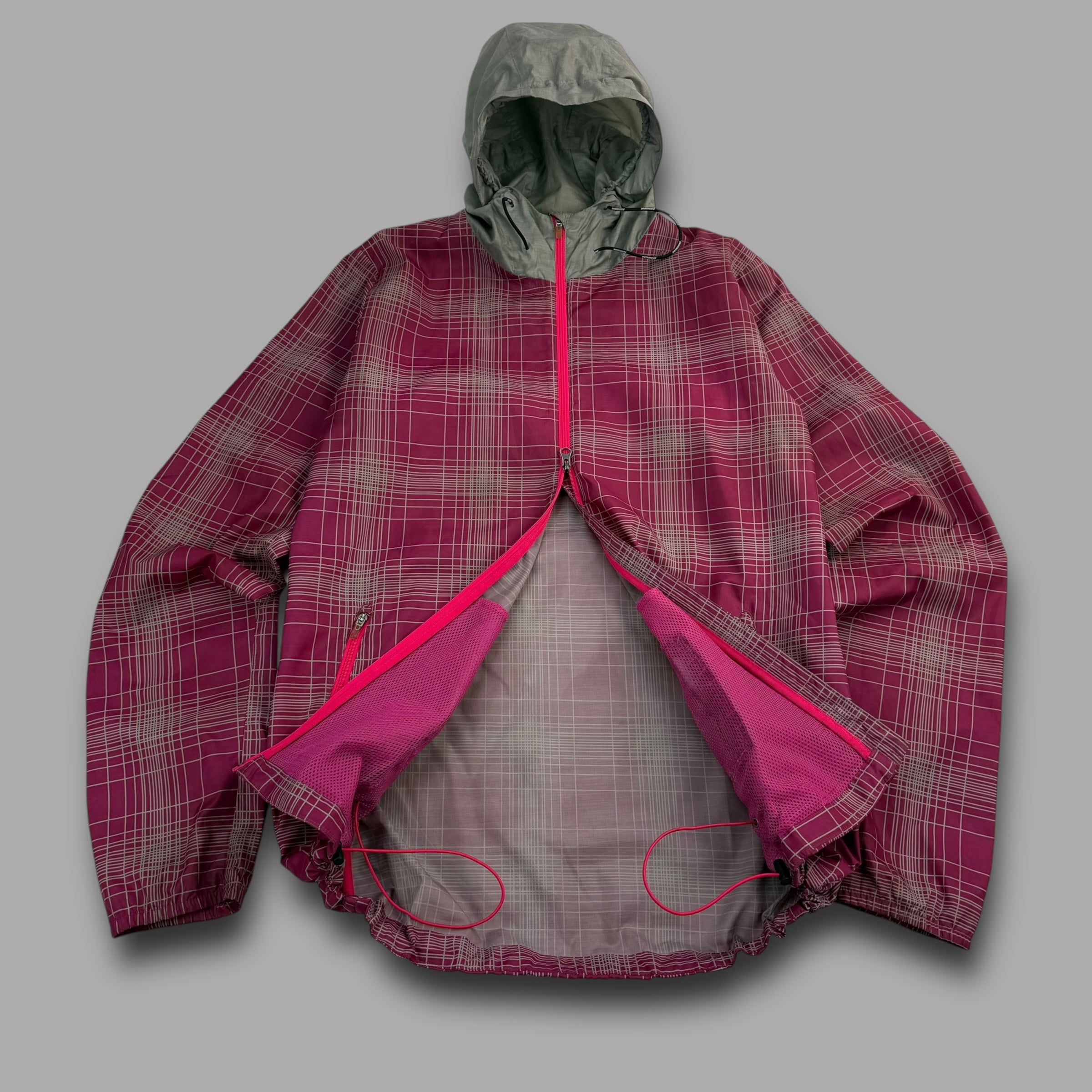 Nike 2000's lightweight plaid technical running jacket (S)