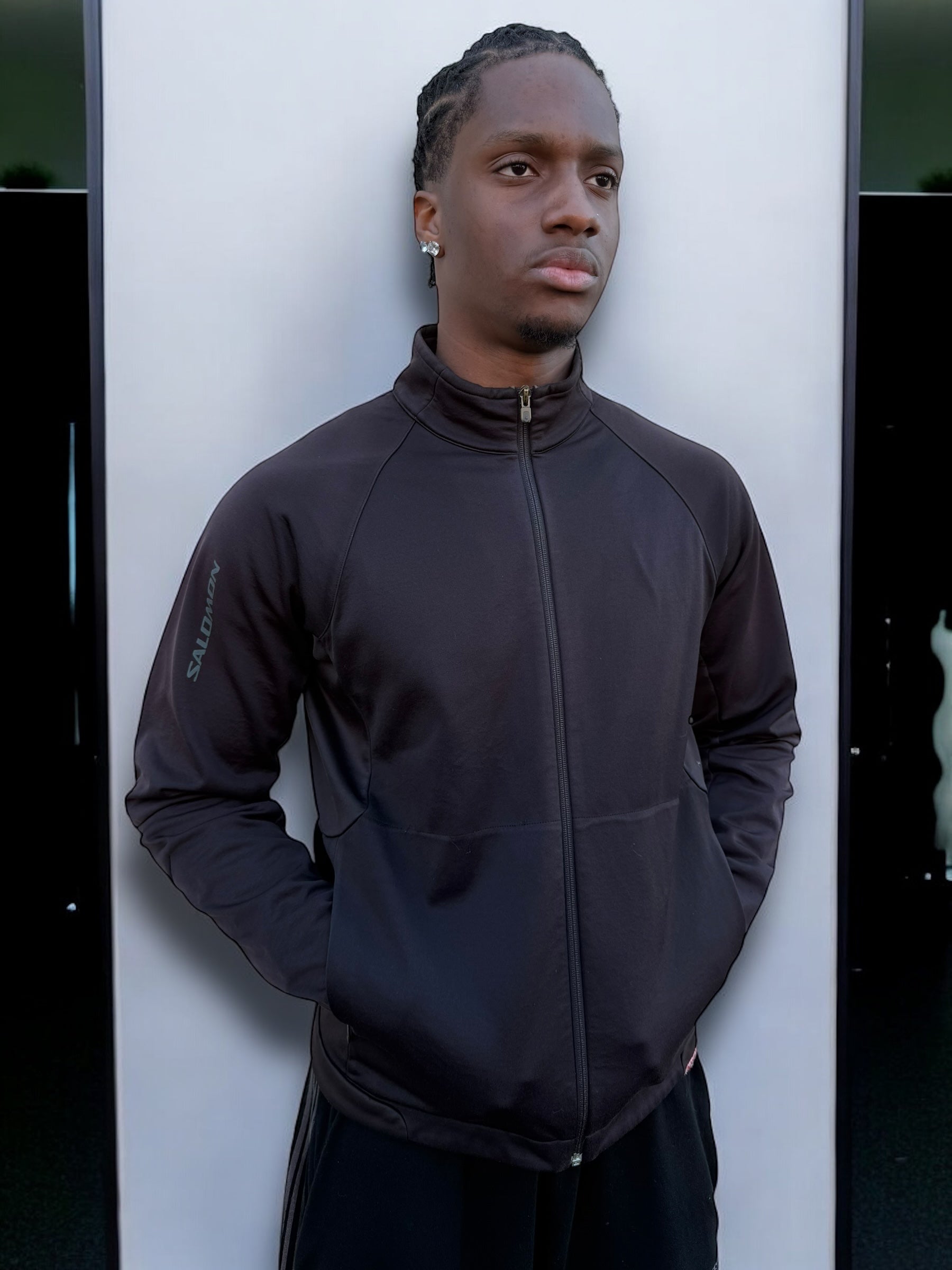 Salomon 2000's panelled mid layer active jacket (L)