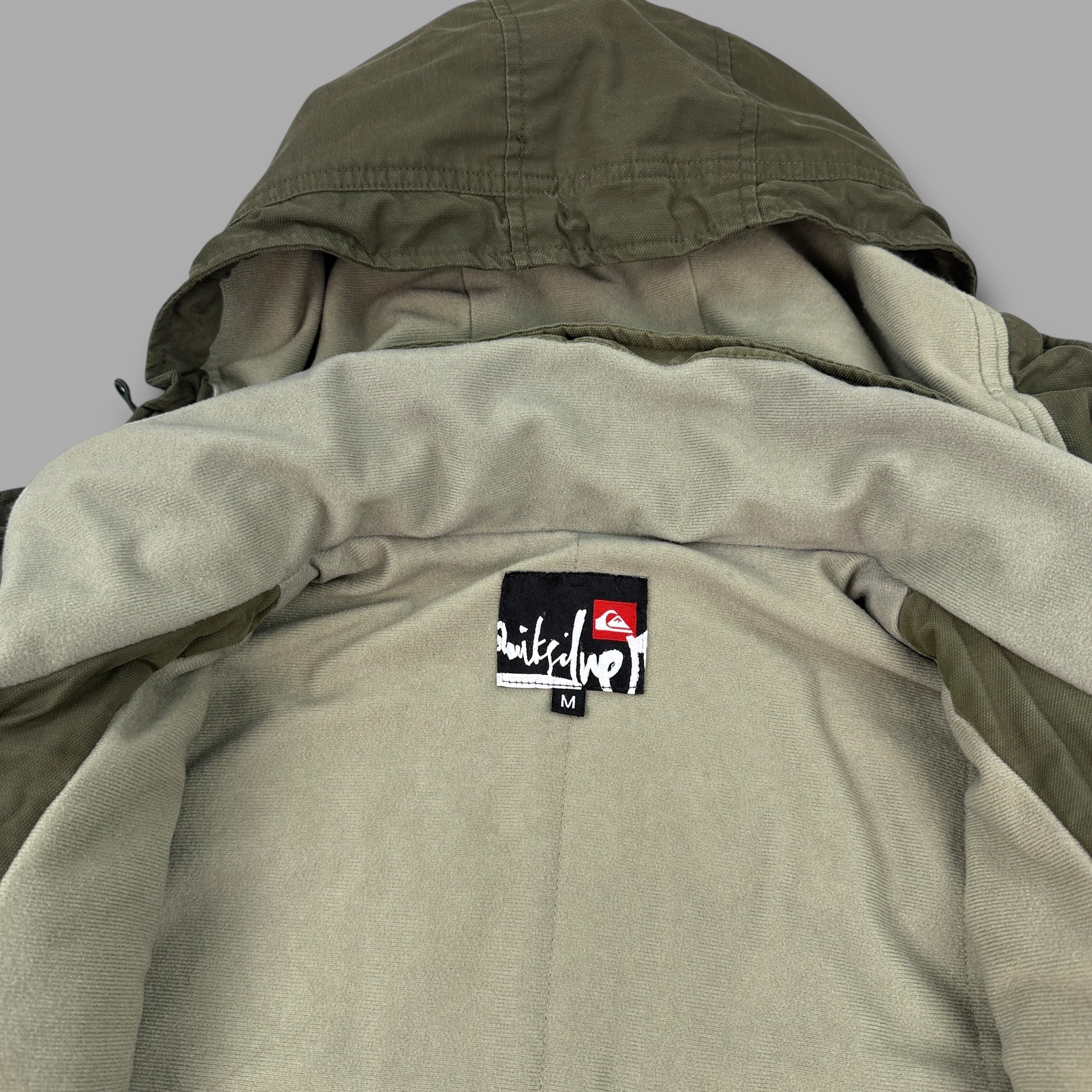 Quiksilver 2000's technical multi-pocket riot mask parka jacket (M)